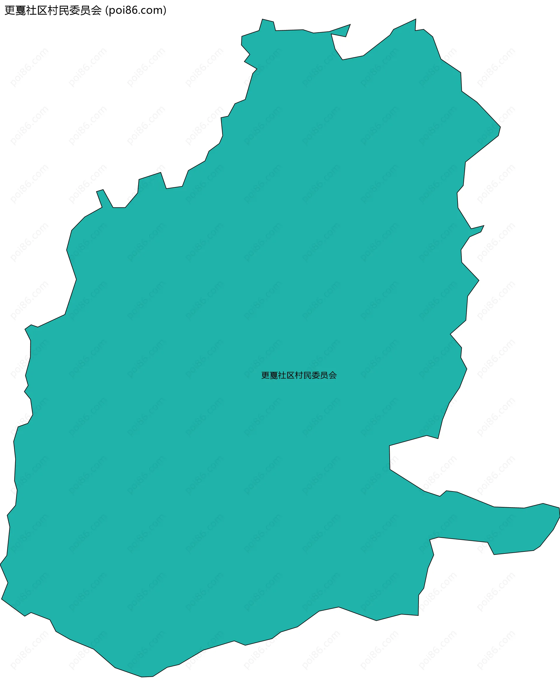 更戛社区村民委员会边界地图