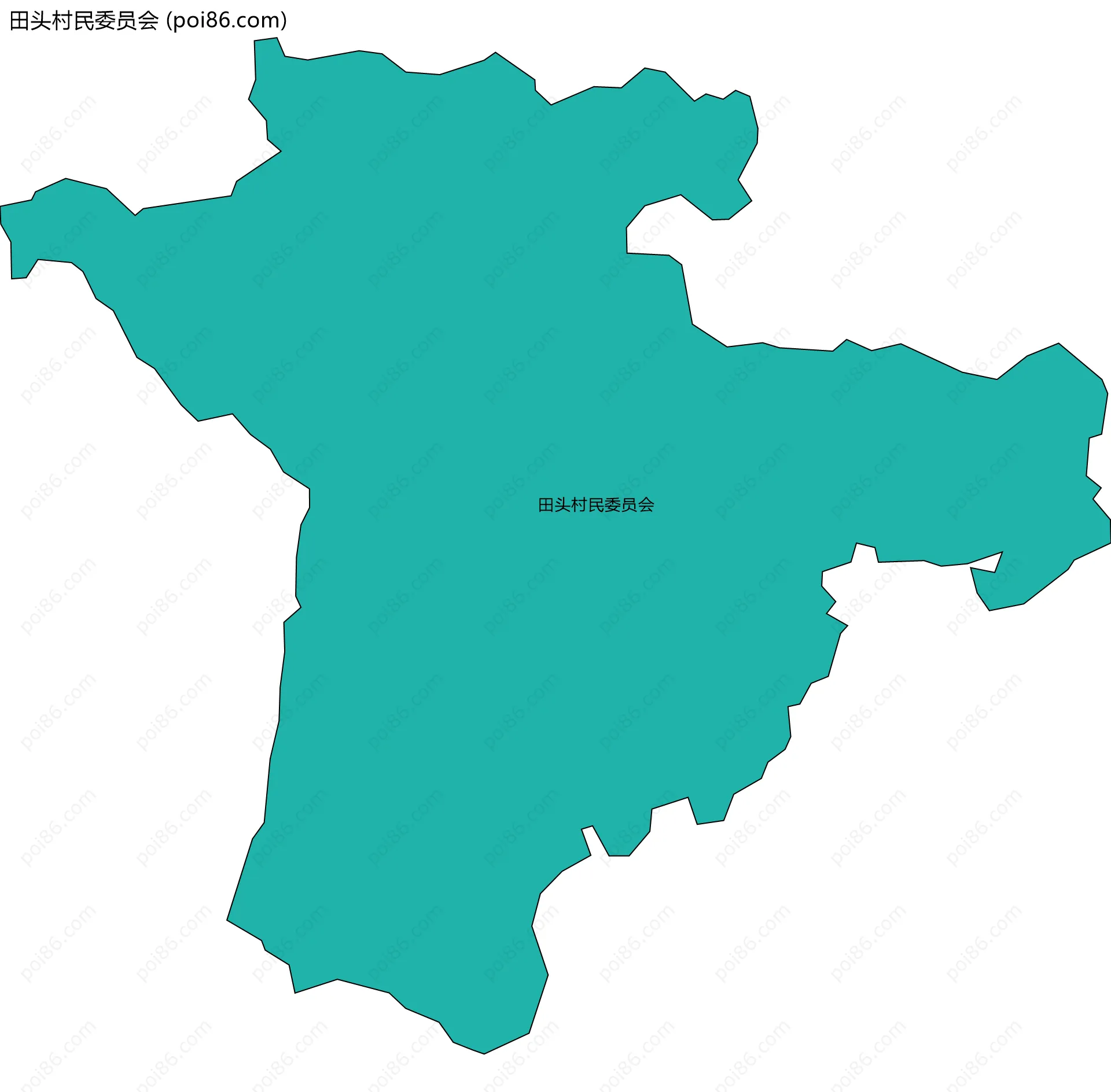 田头村民委员会边界地图
