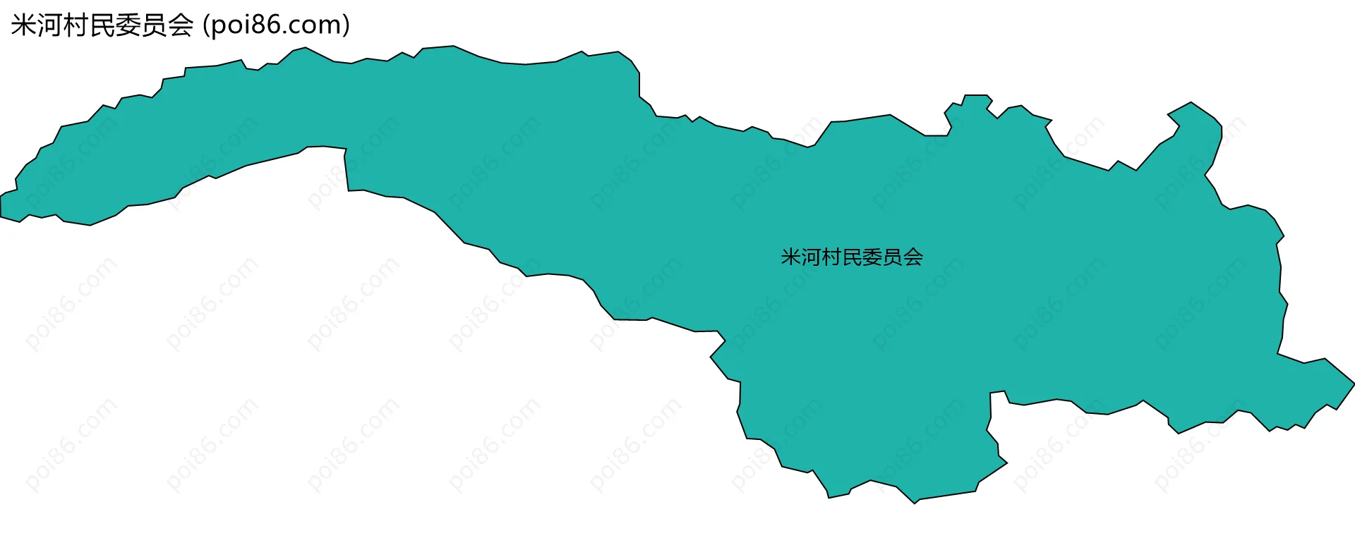 米河村民委员会边界地图