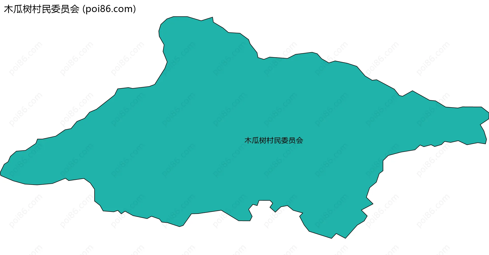 木瓜树村民委员会边界地图