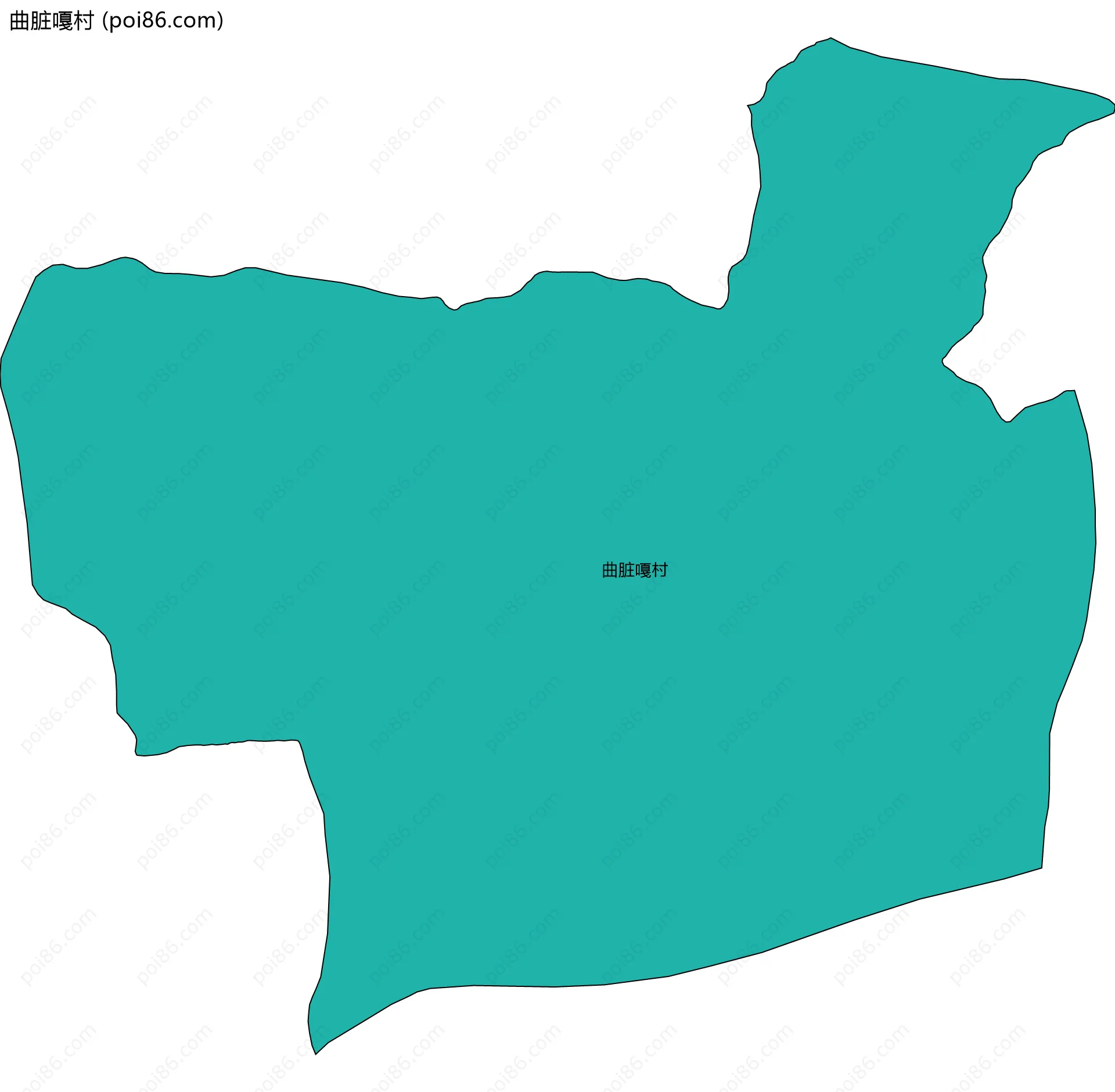 曲脏嘎村边界地图