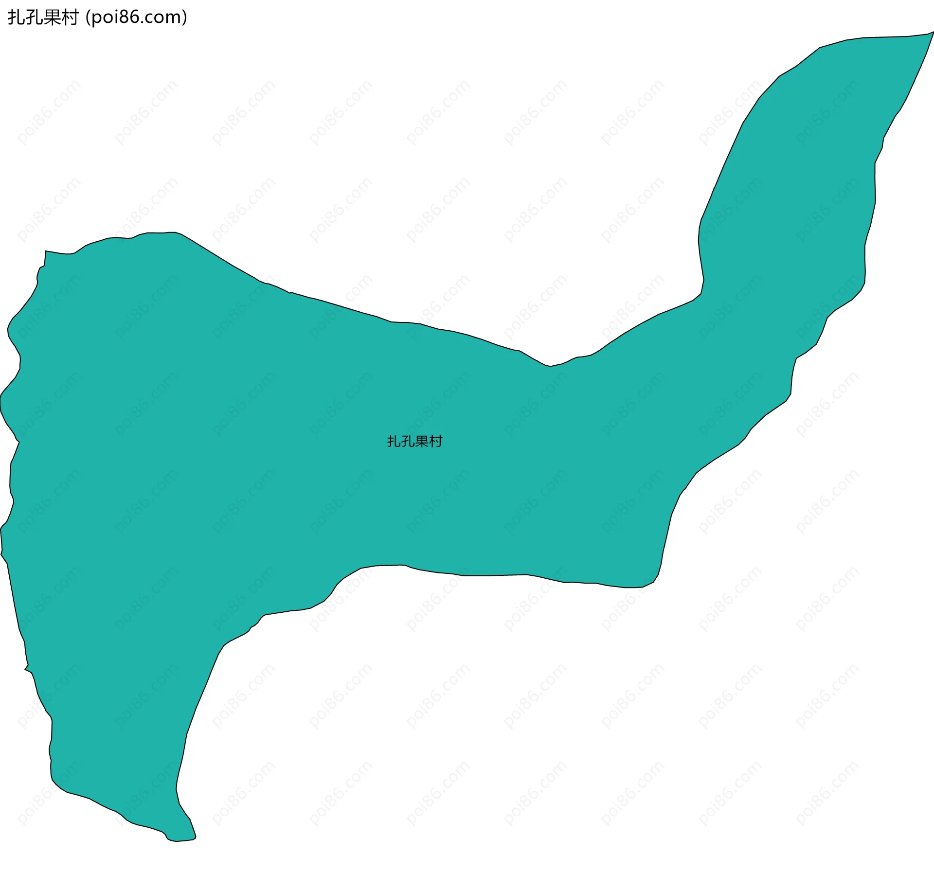 扎孔果村边界地图