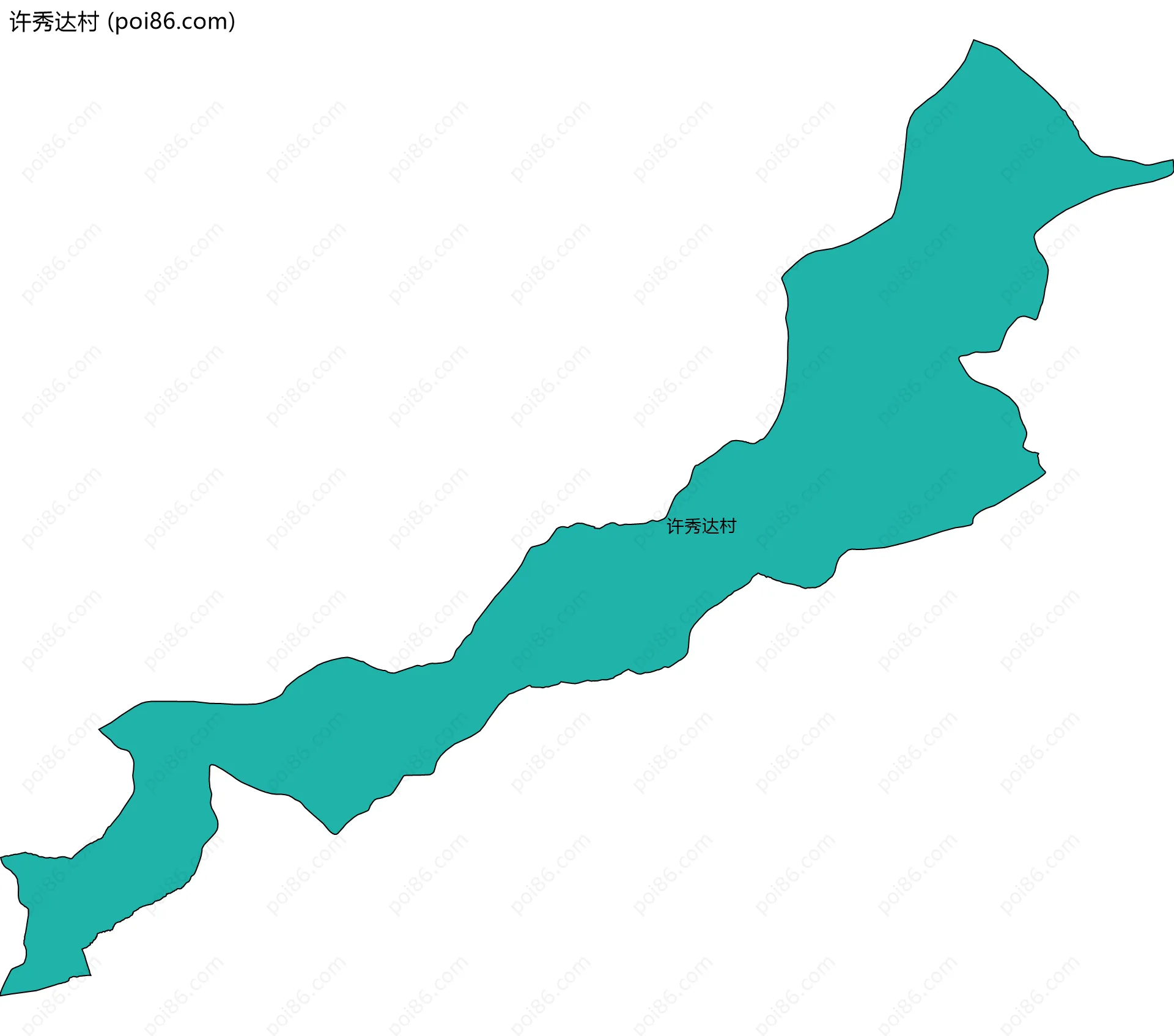 许秀达村边界地图