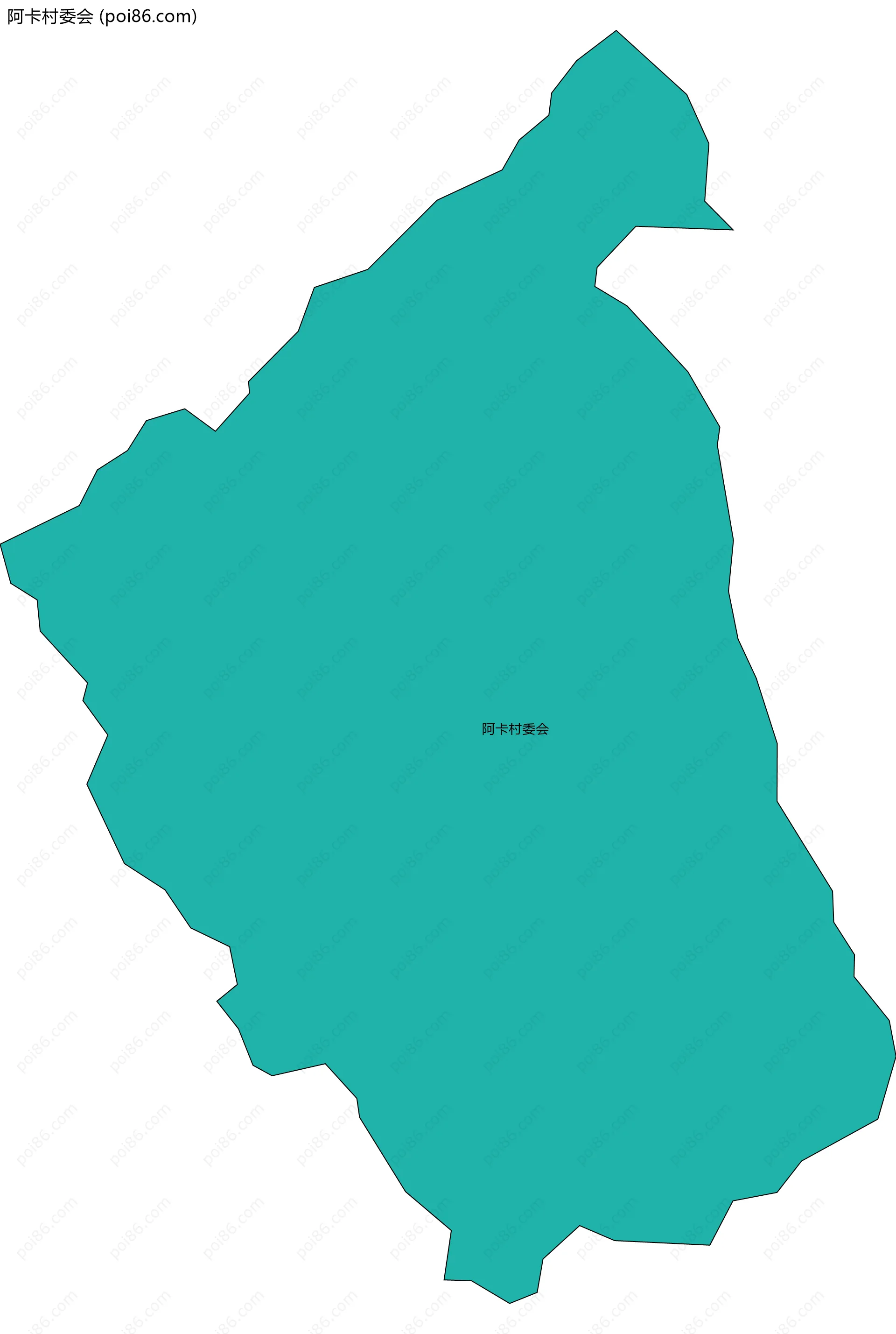 阿卡村委会边界地图