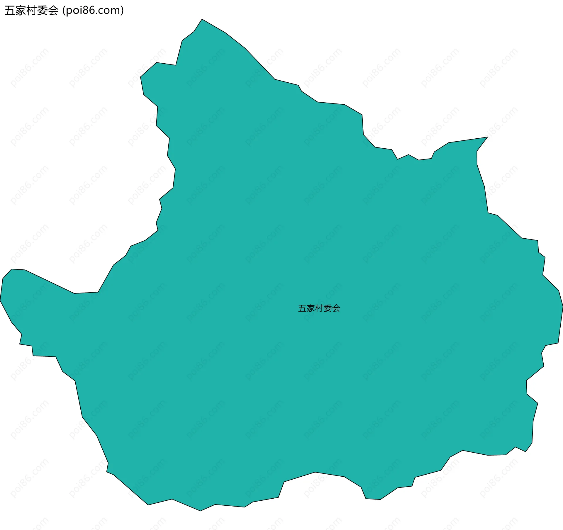 五家村委会边界地图