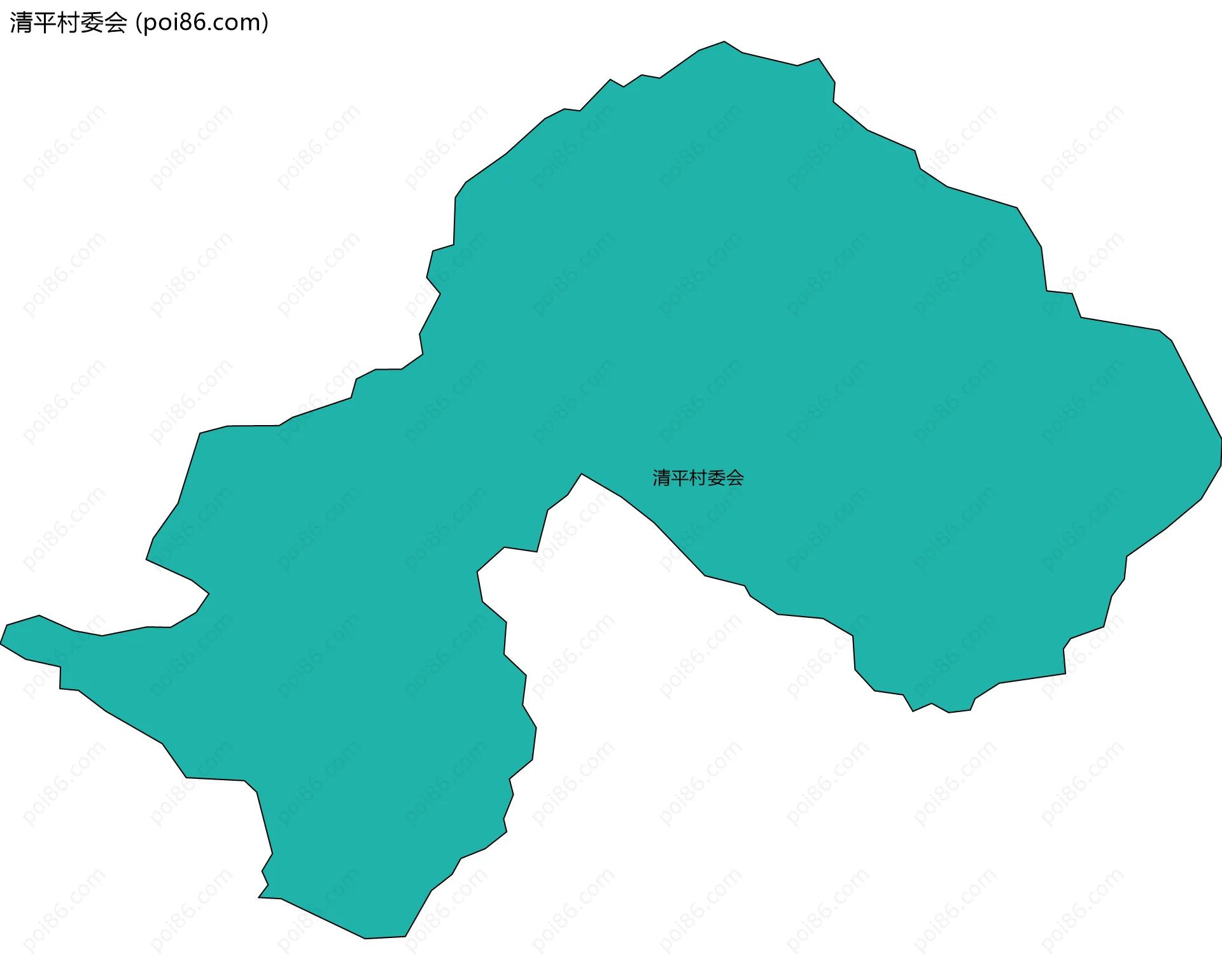 清平村委会边界地图