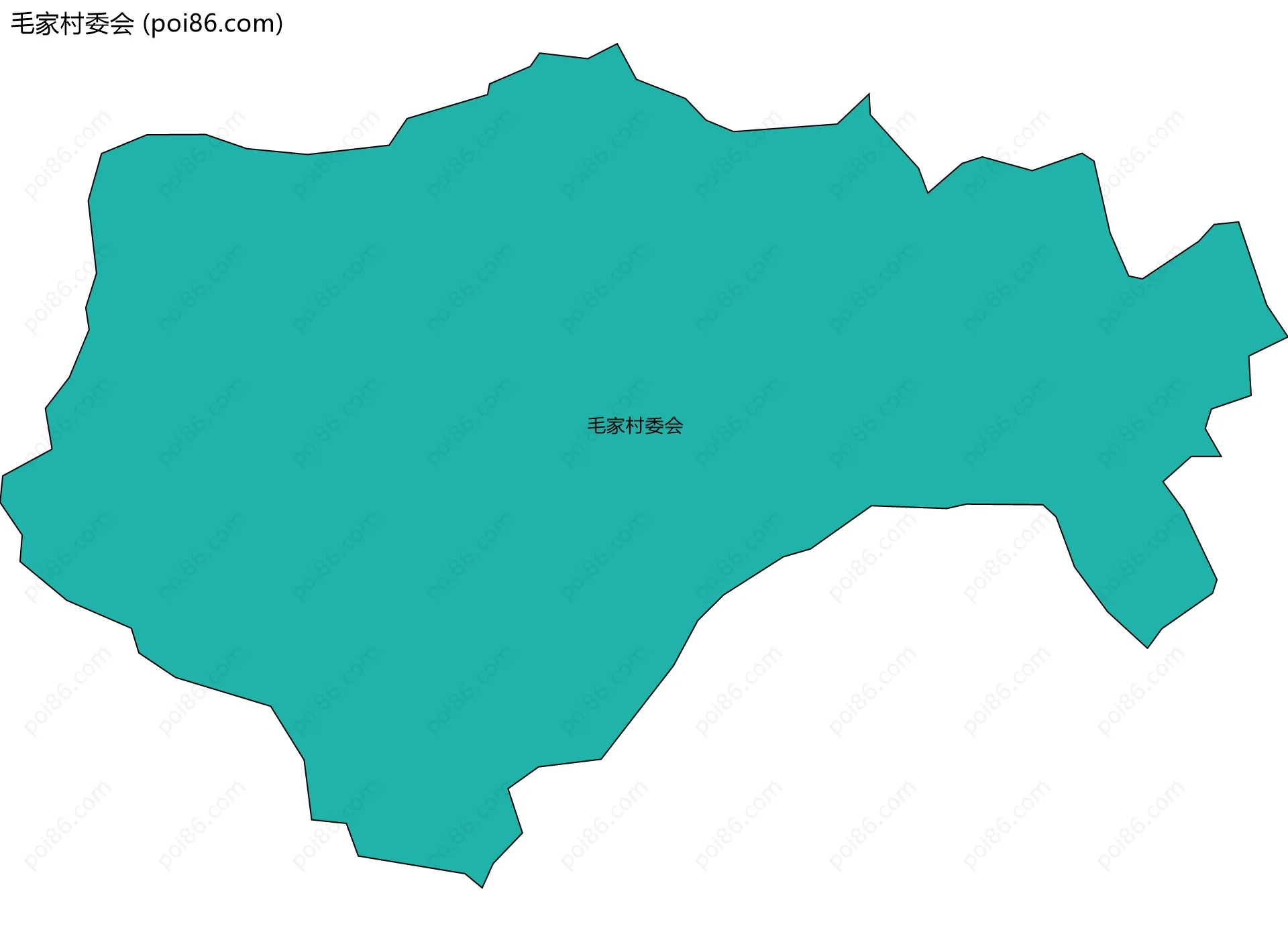 毛家村委会边界地图