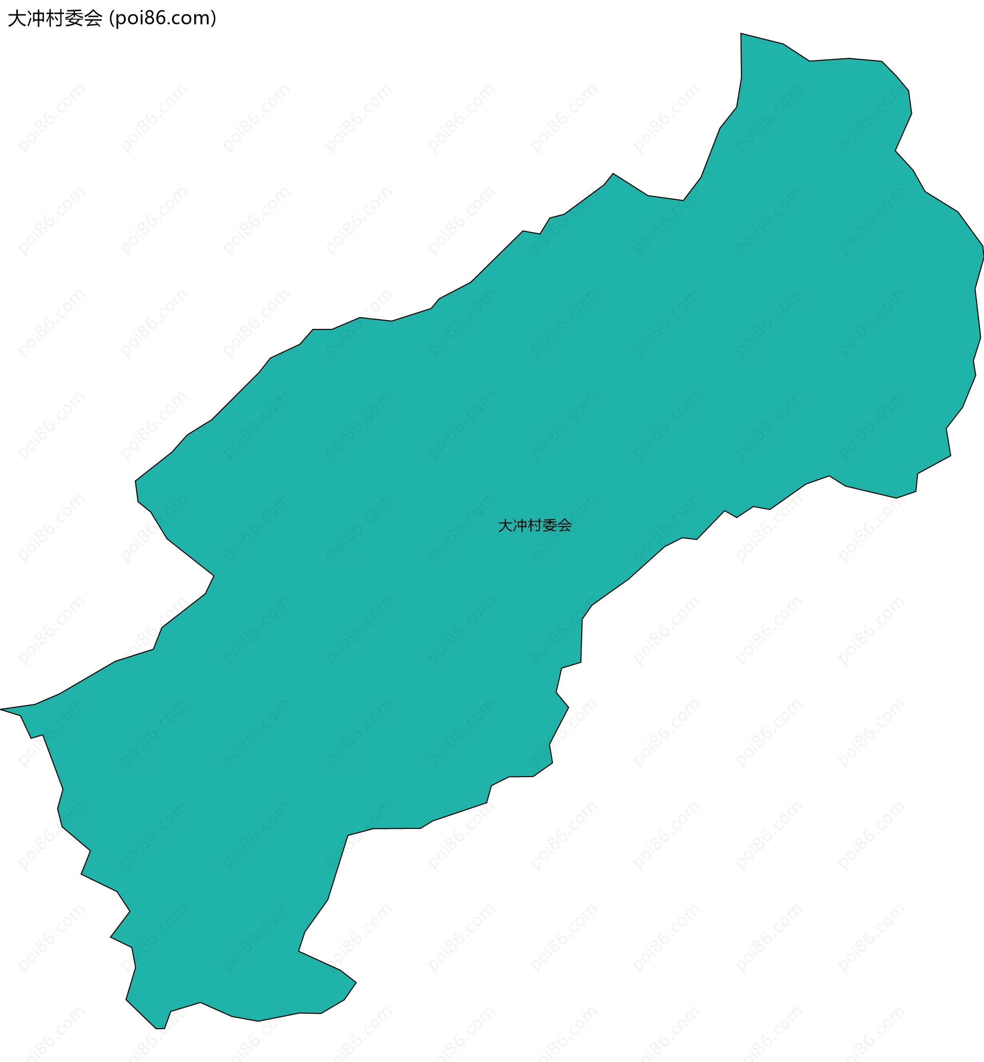 大冲村委会边界地图