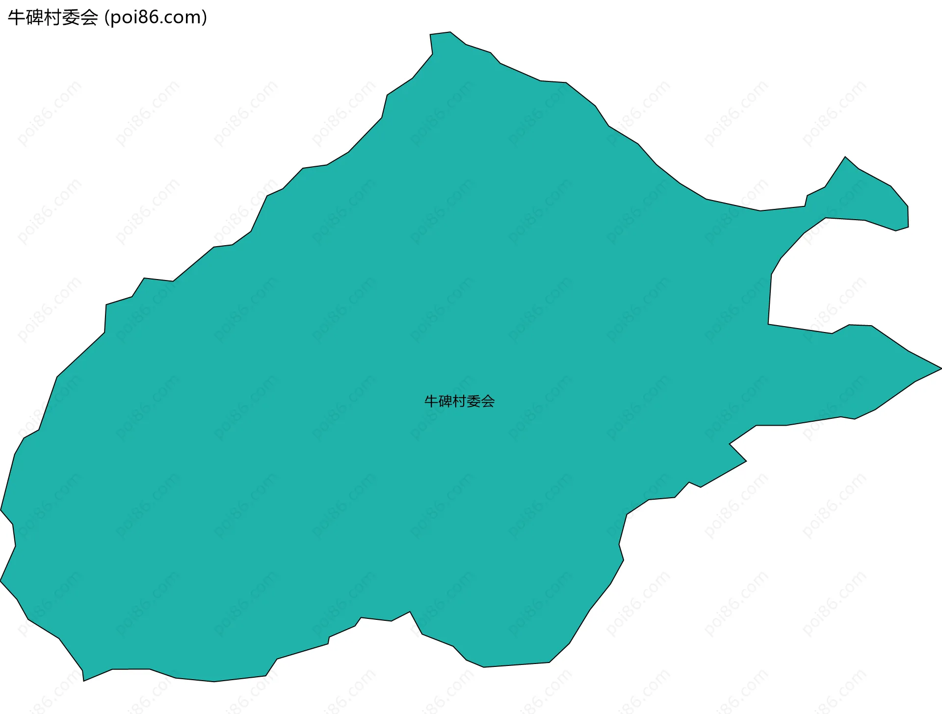 牛碑村委会边界地图