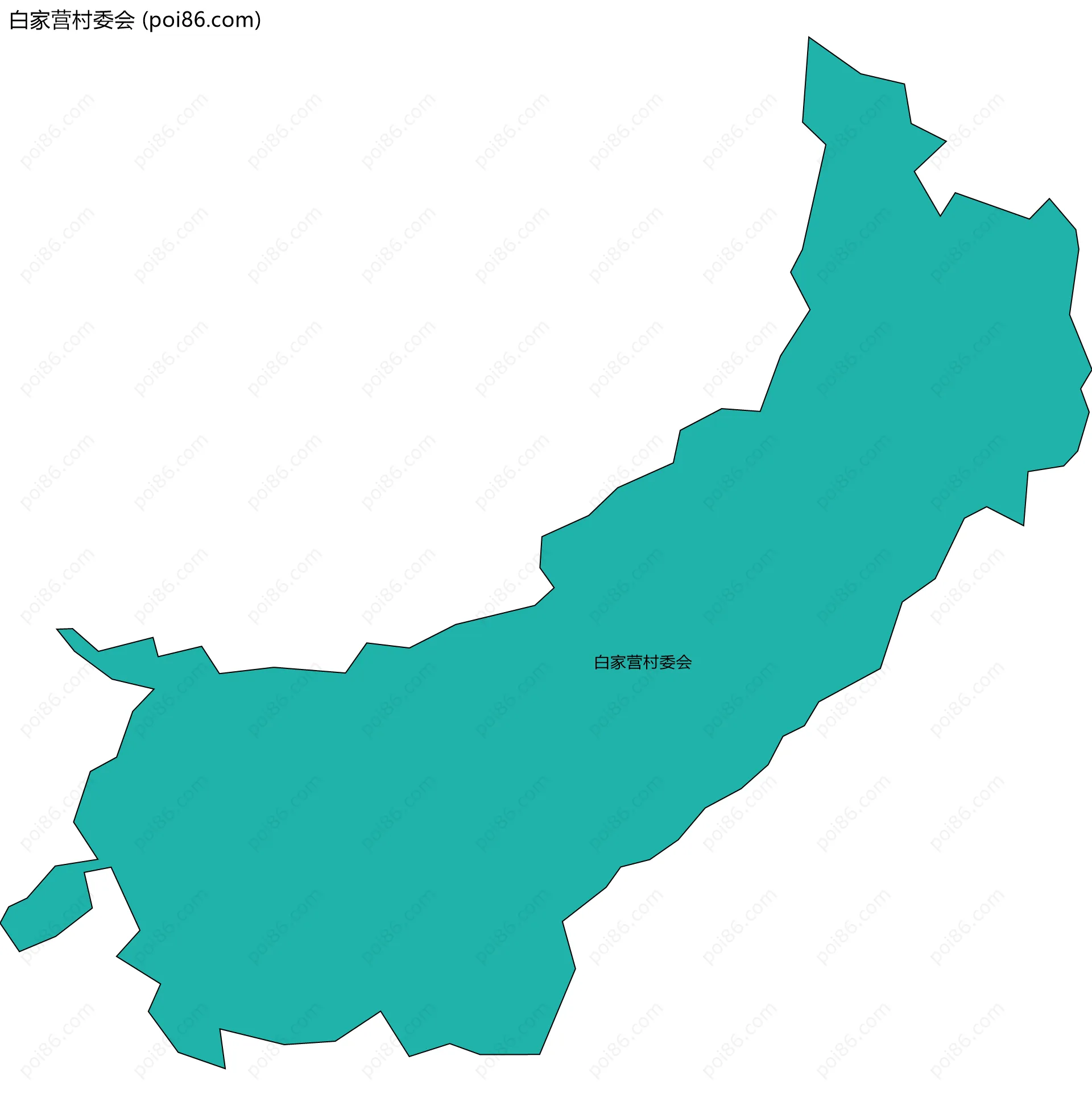 白家营村委会边界地图