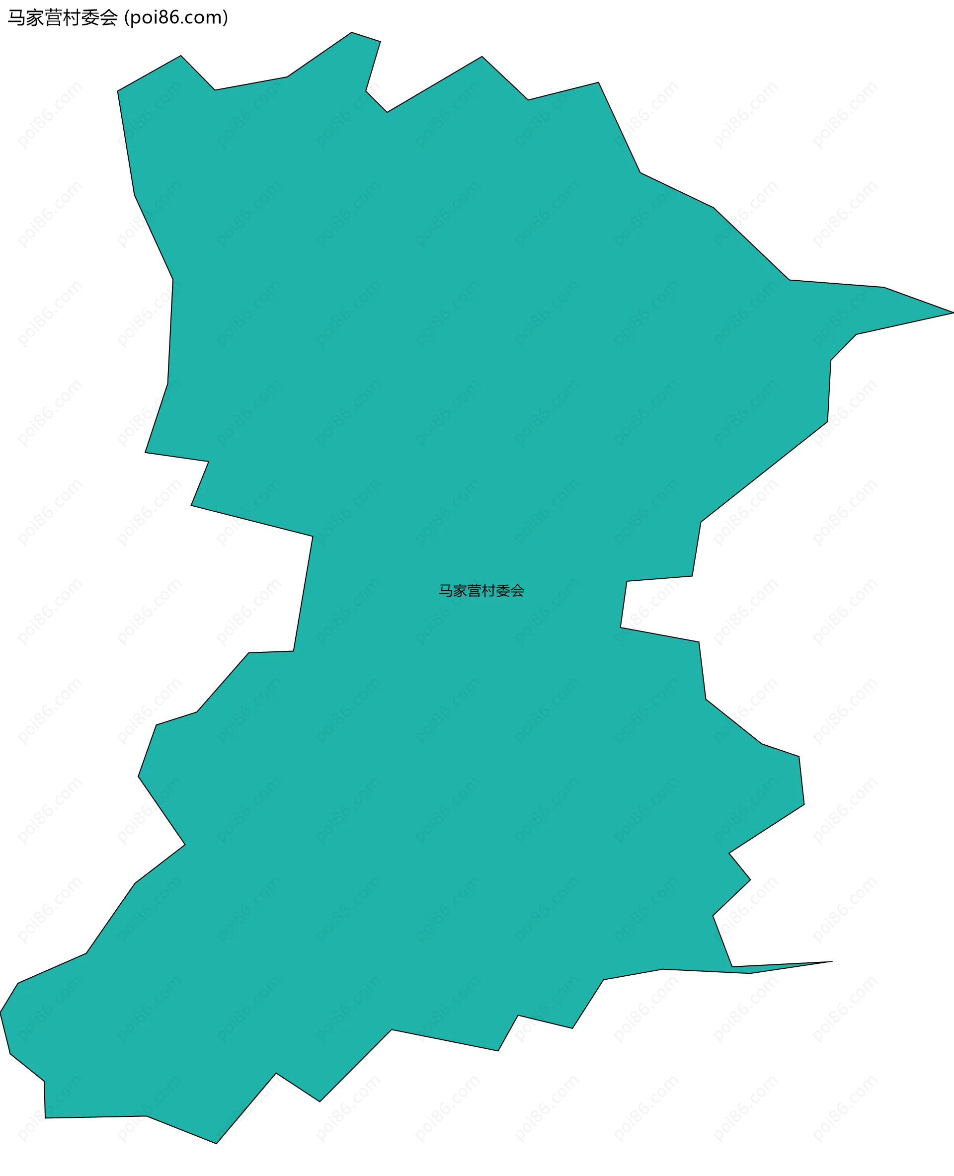 马家营村委会边界地图