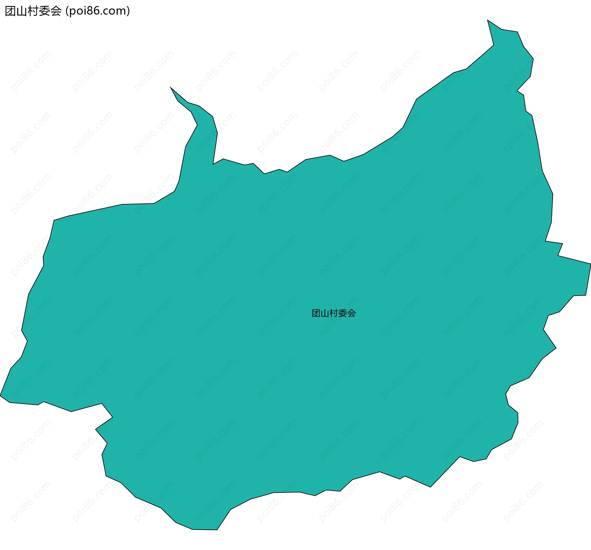 团山村委会边界地图