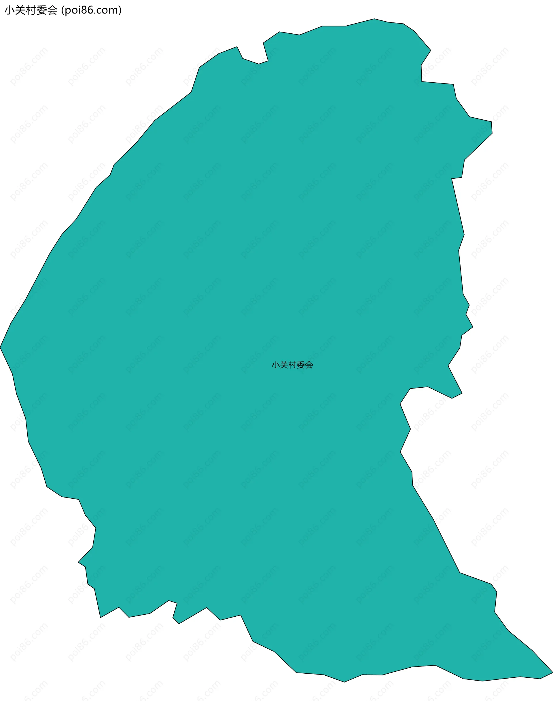 小关村委会边界地图