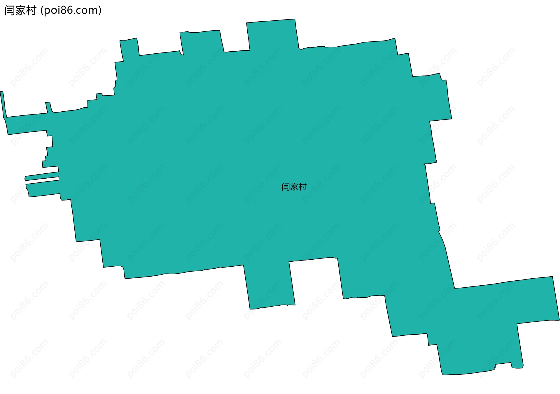 闫家村边界地图