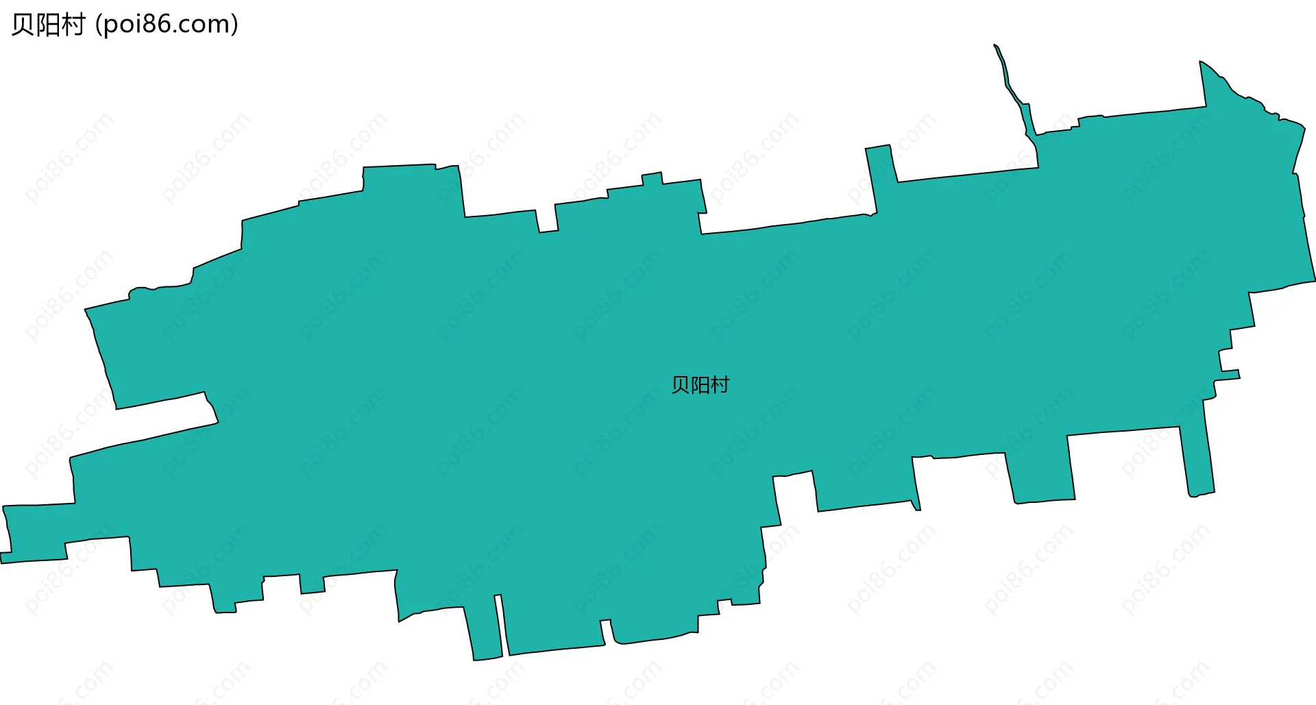 贝阳村边界地图