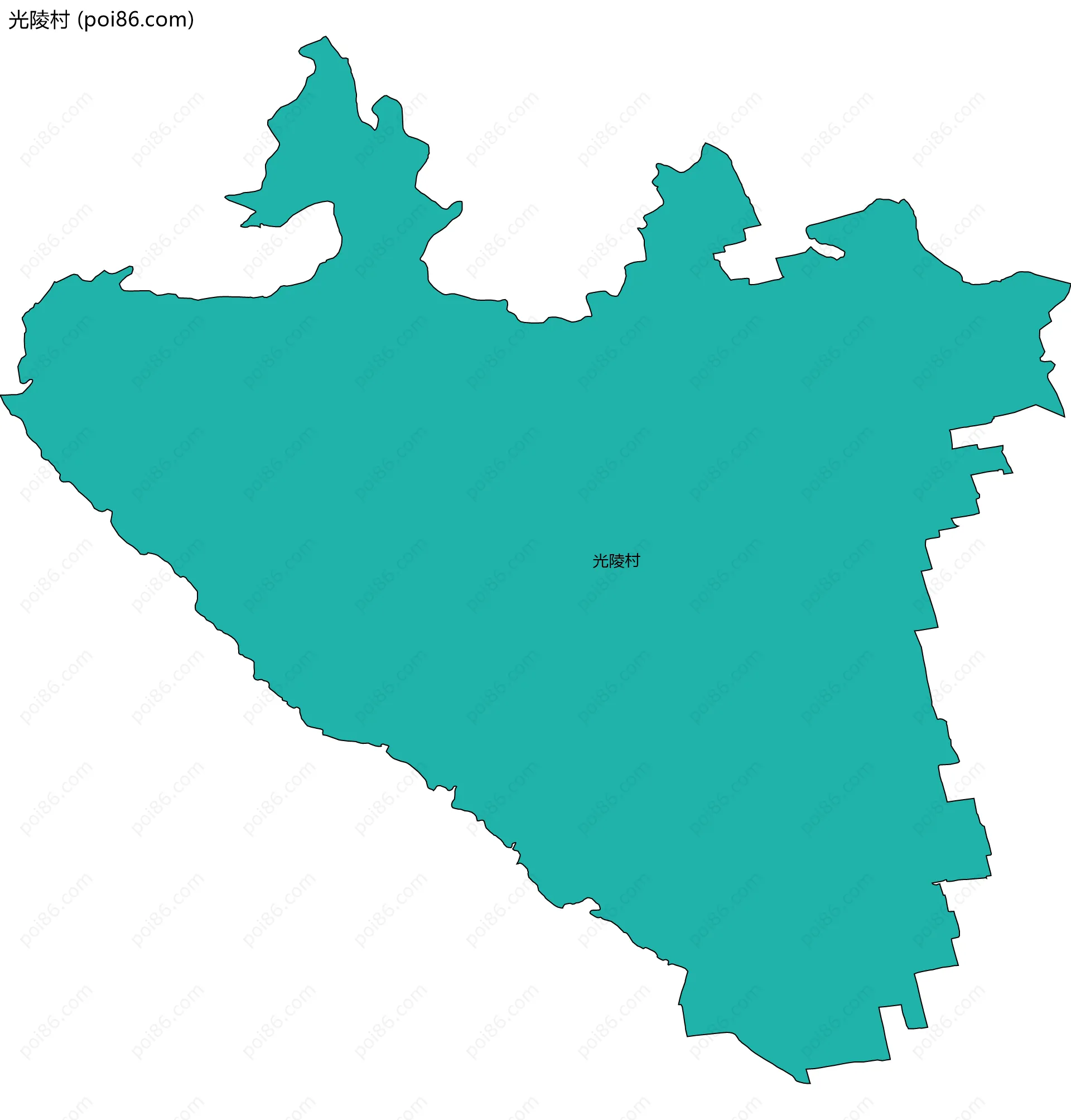 光陵村边界地图