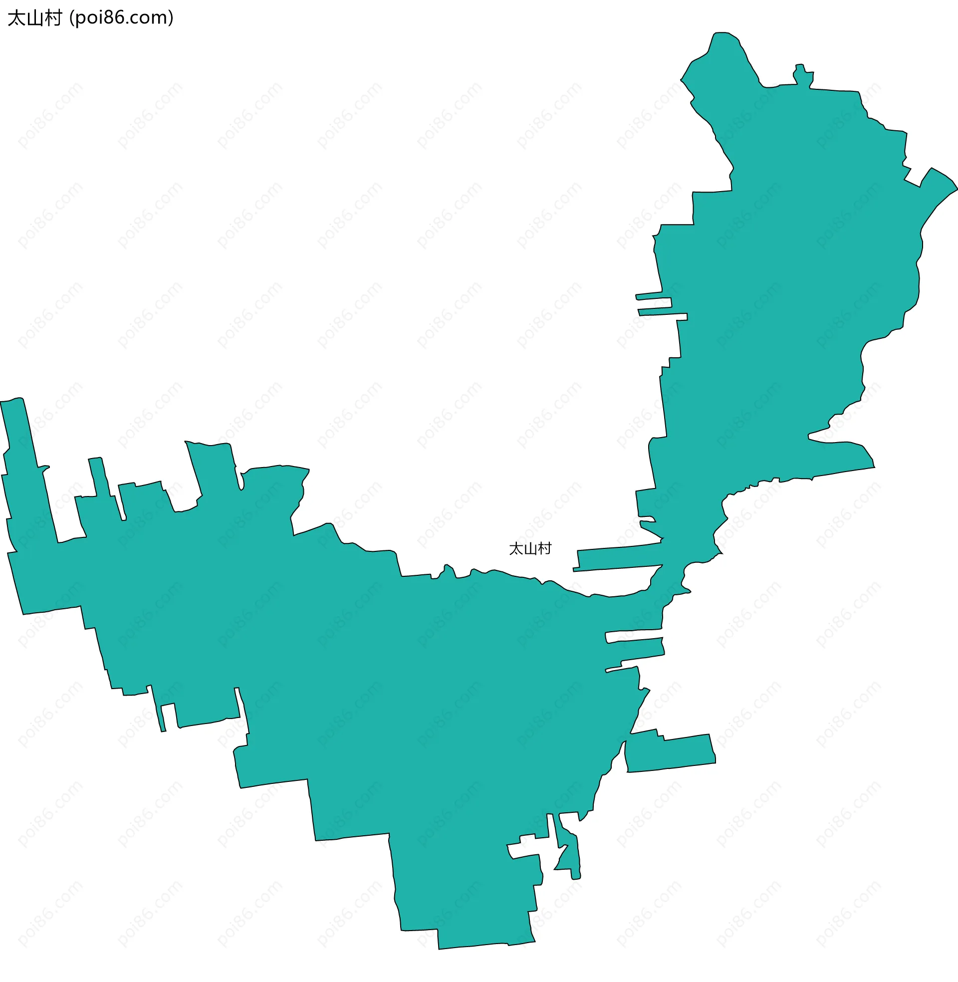 太山村边界地图