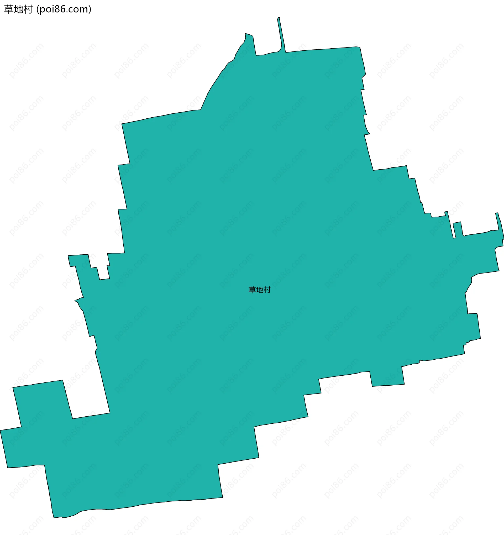 草地村边界地图