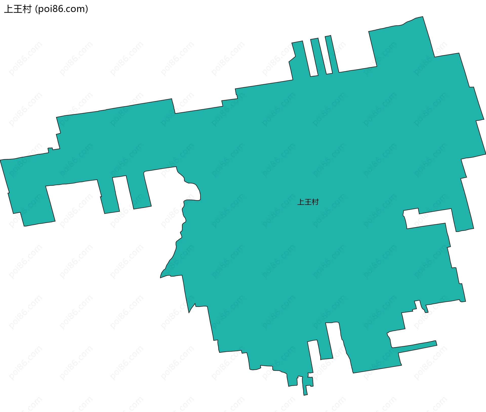 上王村边界地图