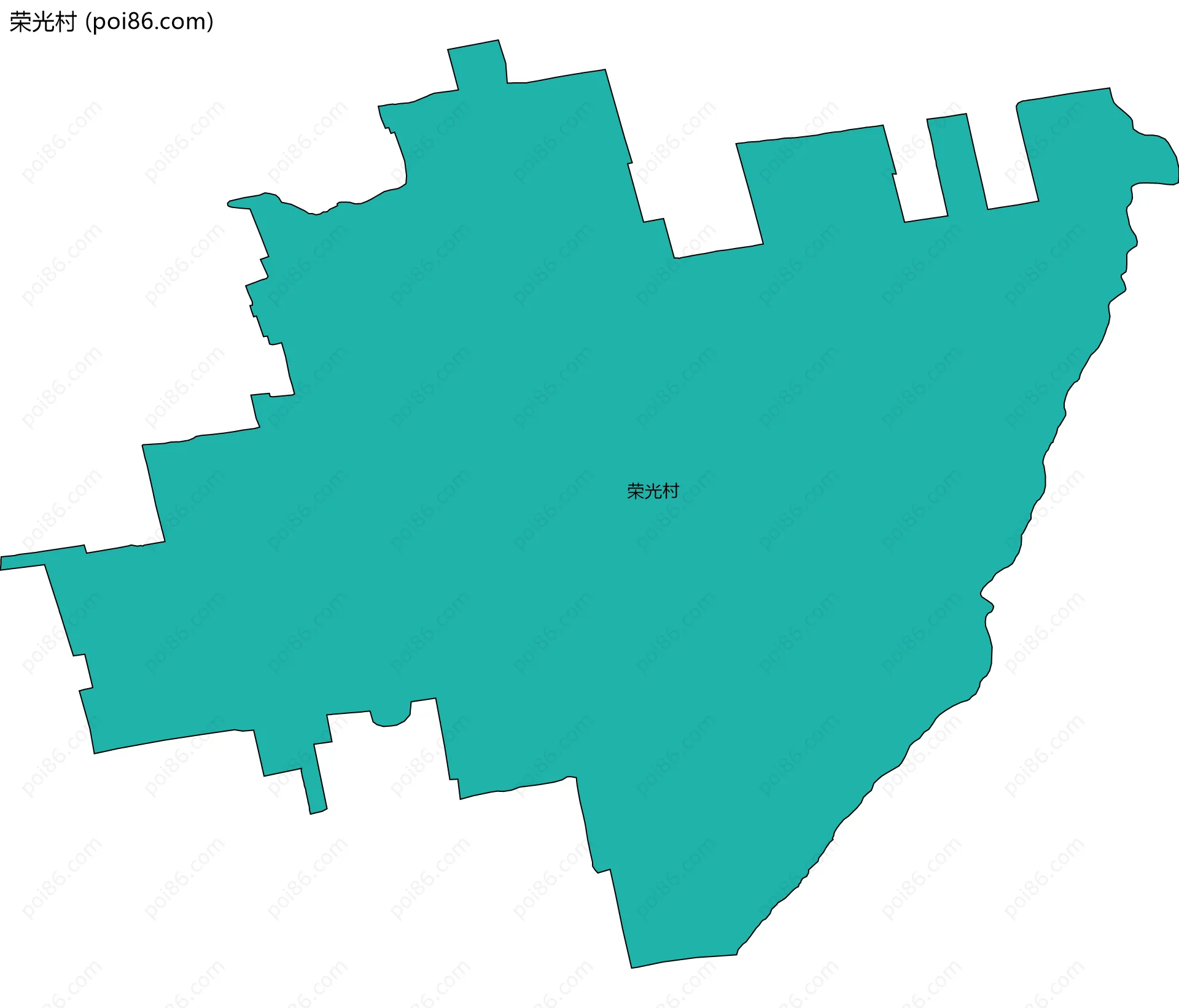 荣光村边界地图