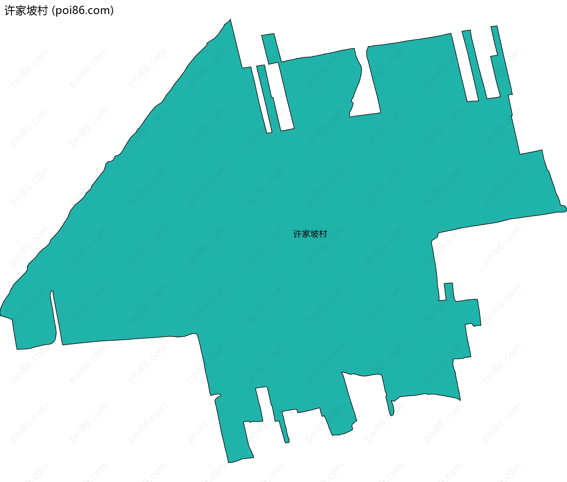 许家坡村边界地图
