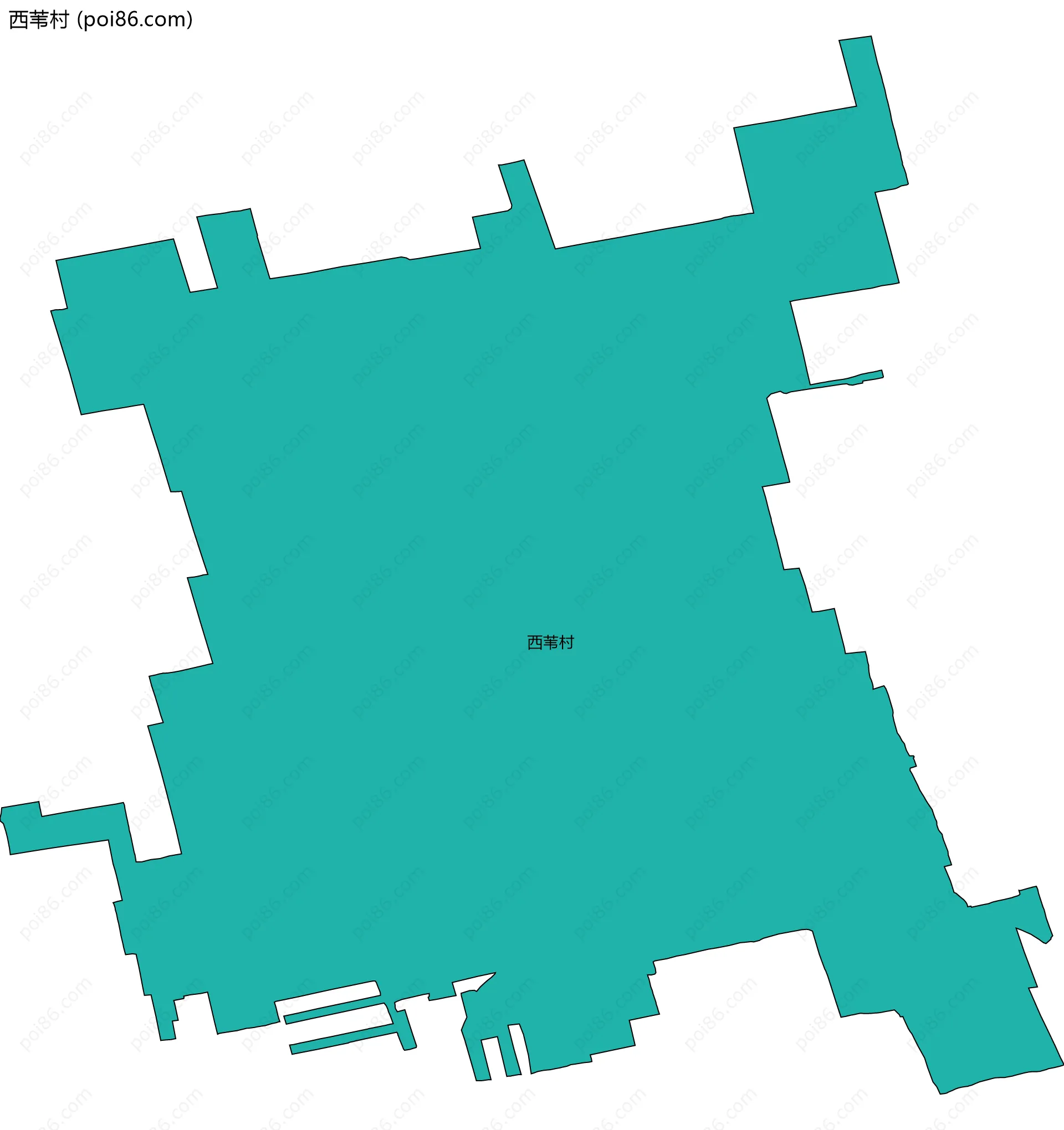 西苇村边界地图