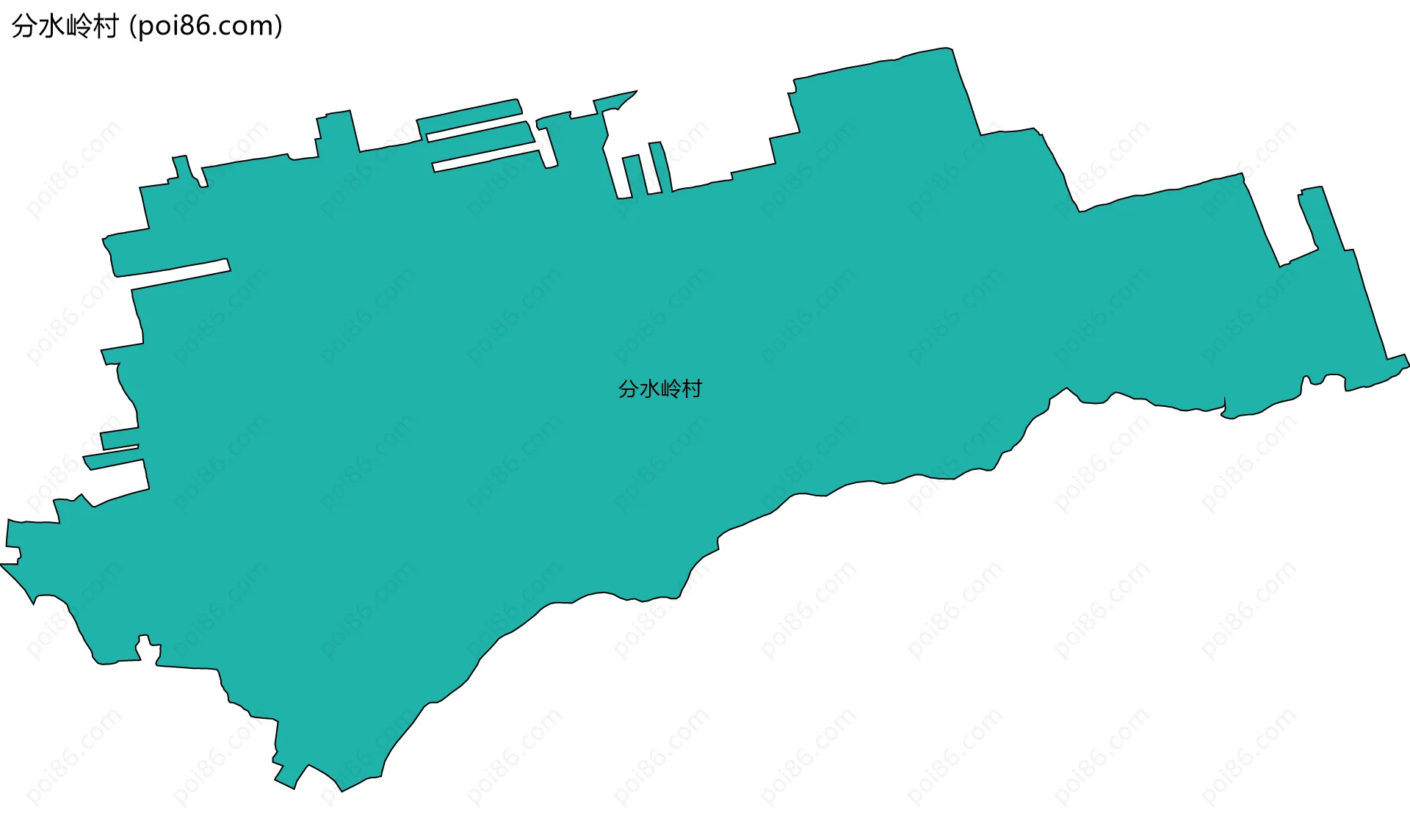 分水岭村边界地图
