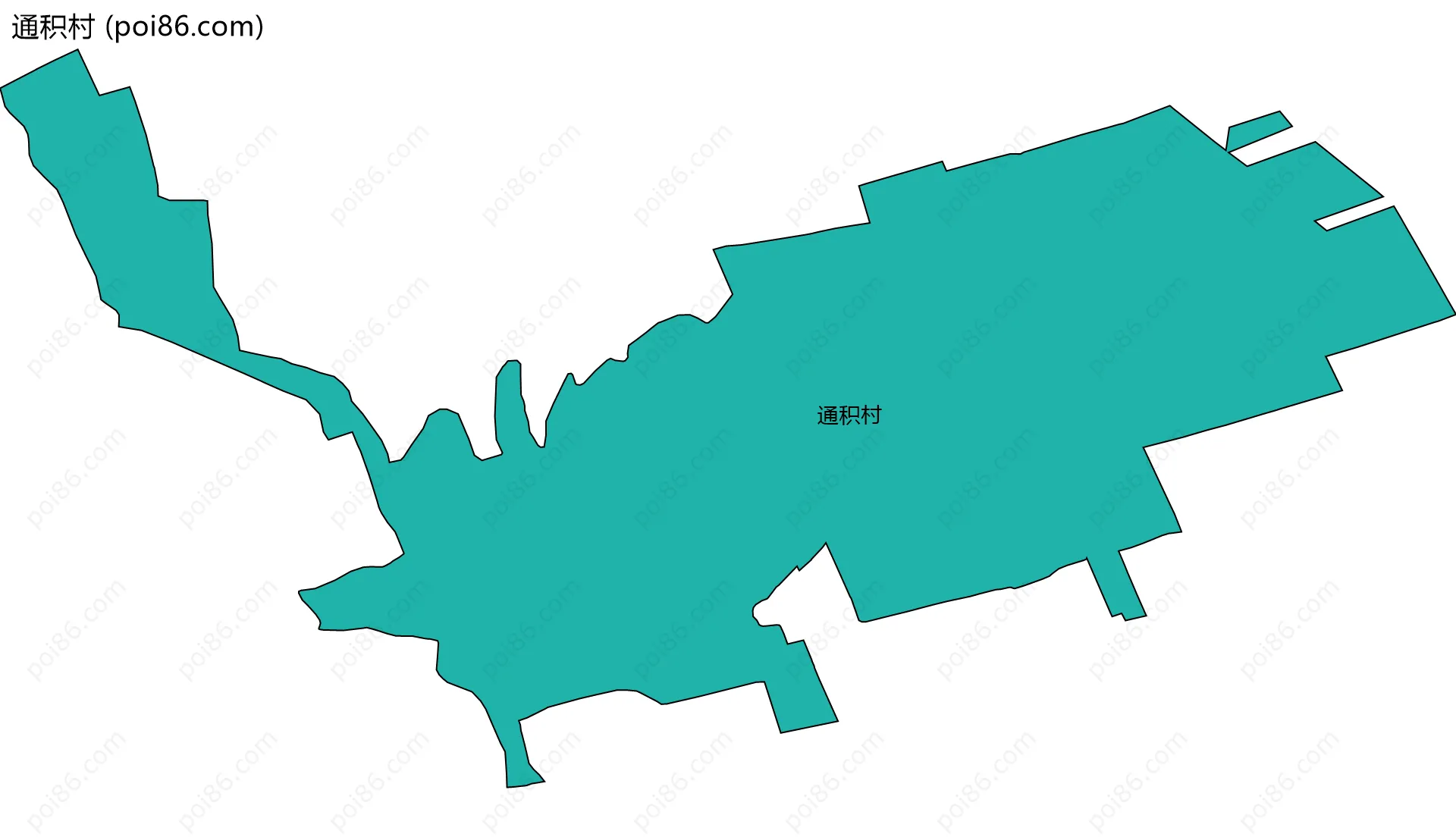 通积村边界地图