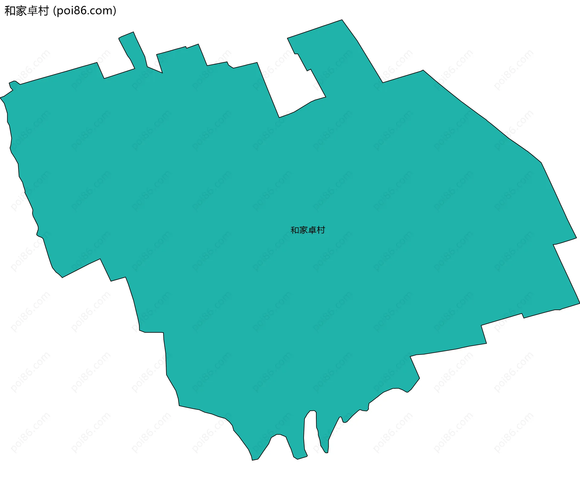 和家卓村边界地图