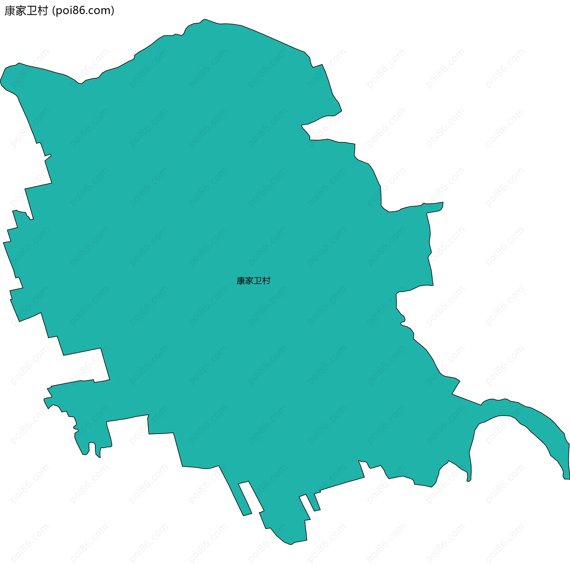 康家卫村边界地图