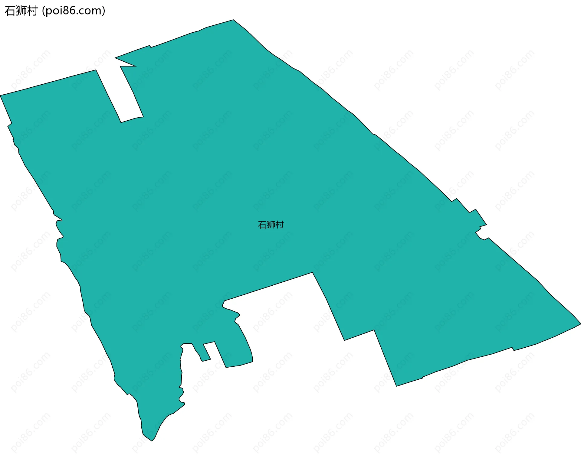 石狮村边界地图