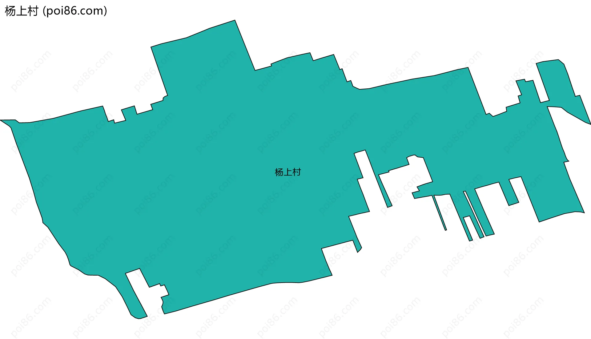 杨上村边界地图