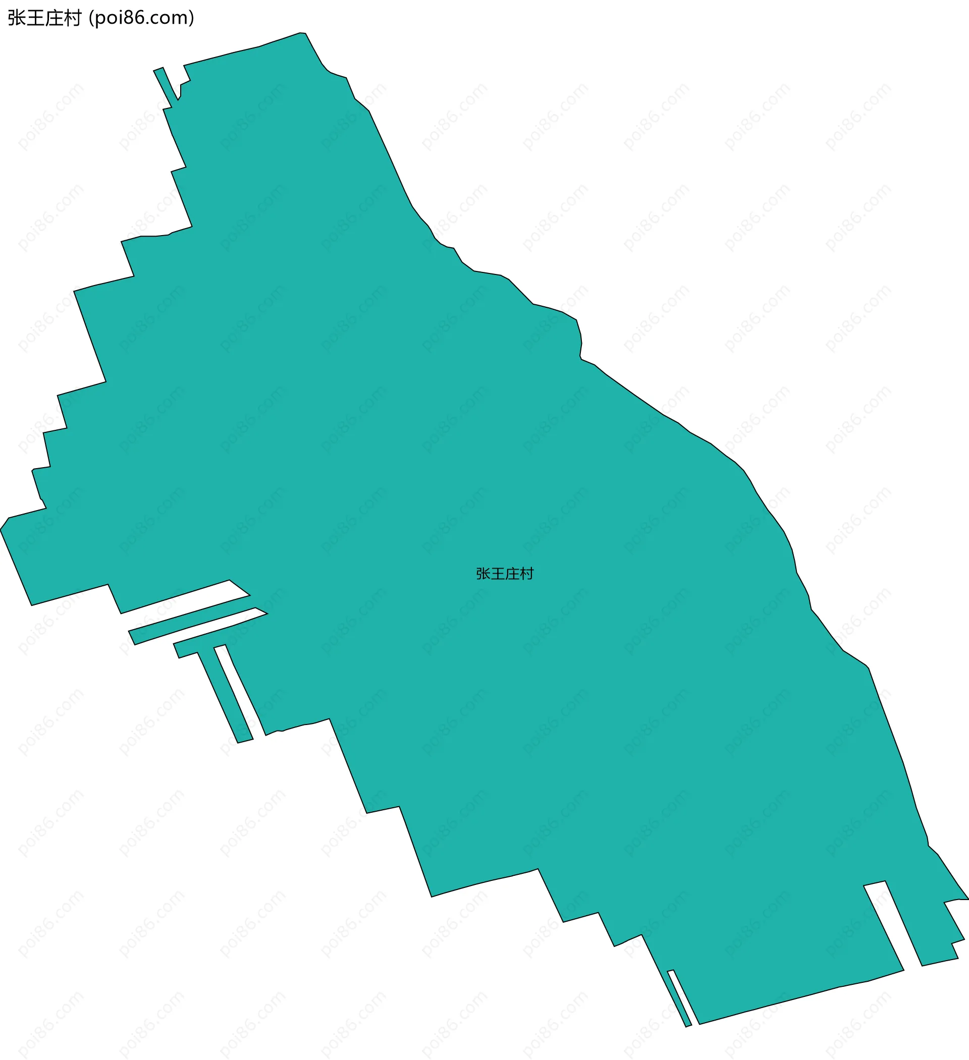 张王庄村边界地图