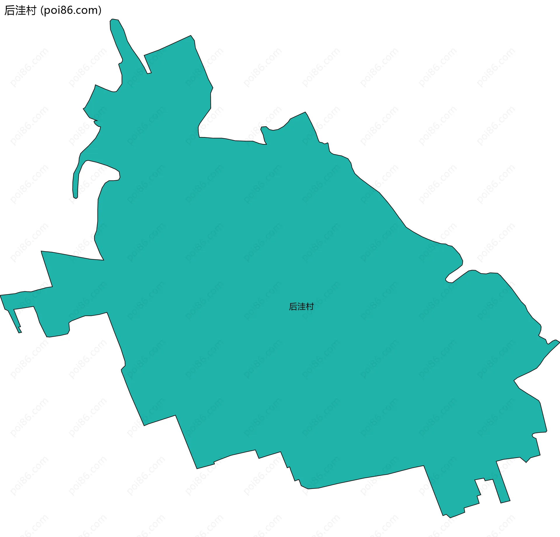 后洼村边界地图