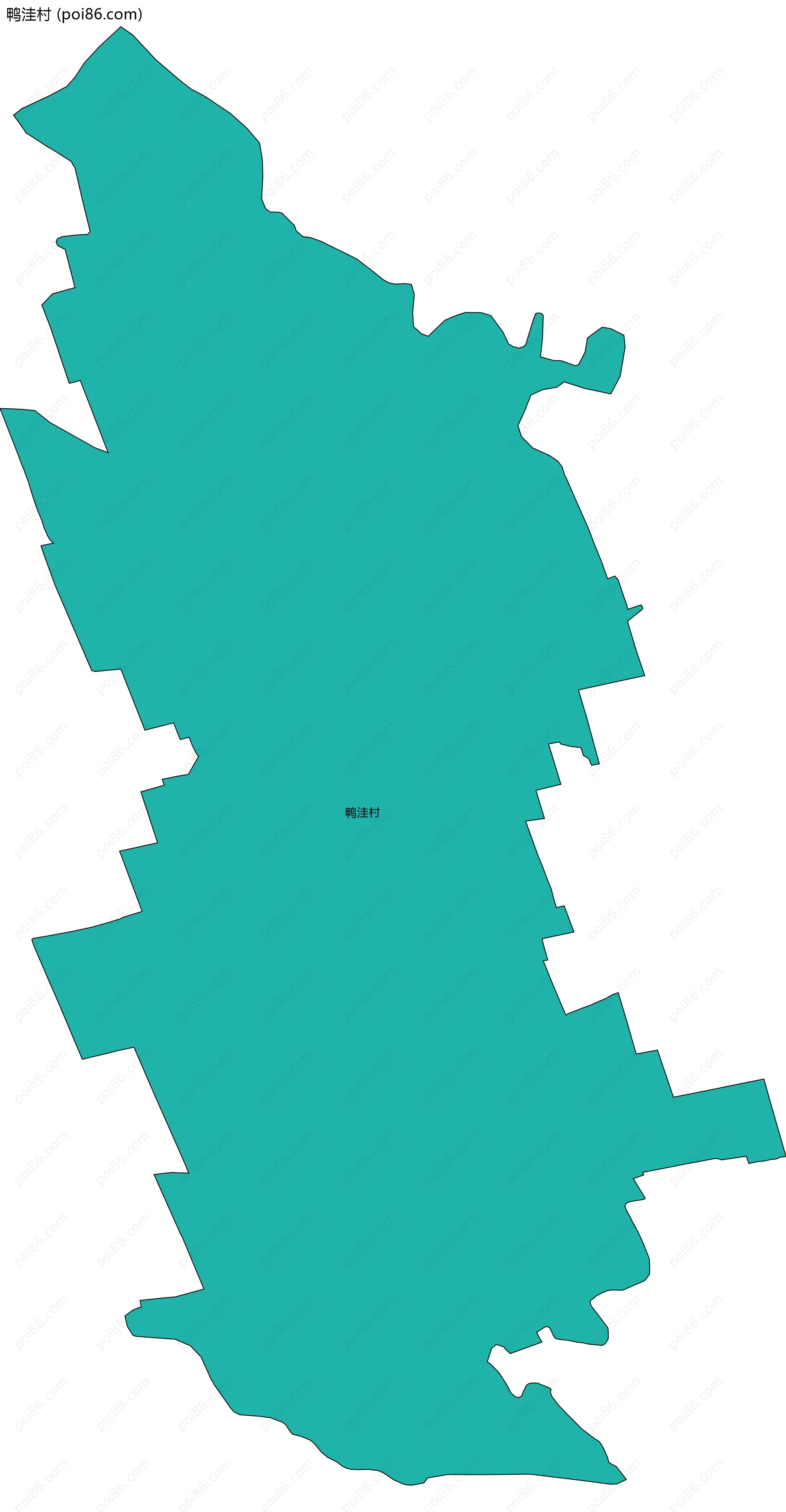 鸭洼村边界地图