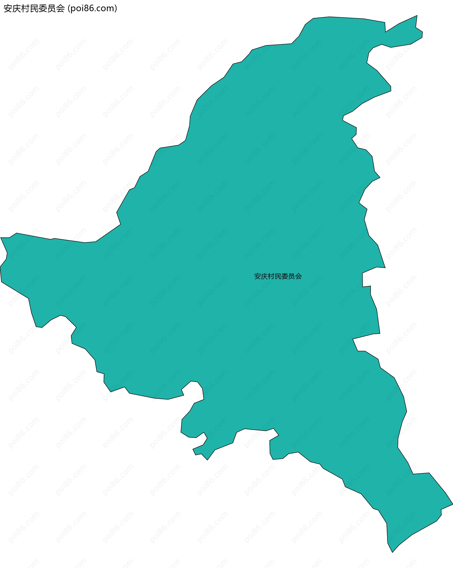 安庆村民委员会边界地图