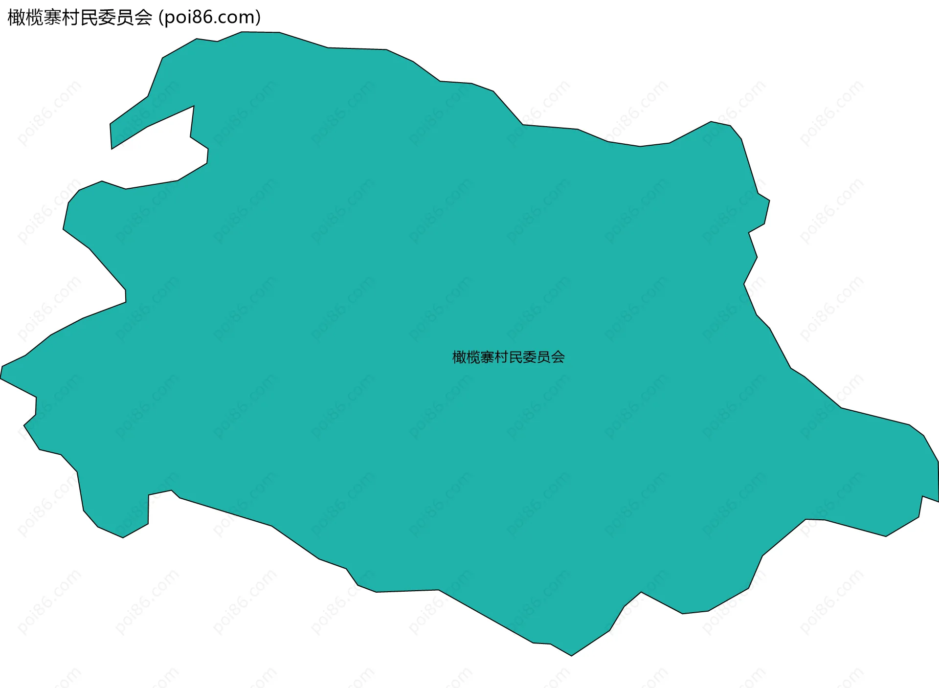 橄榄寨村民委员会边界地图