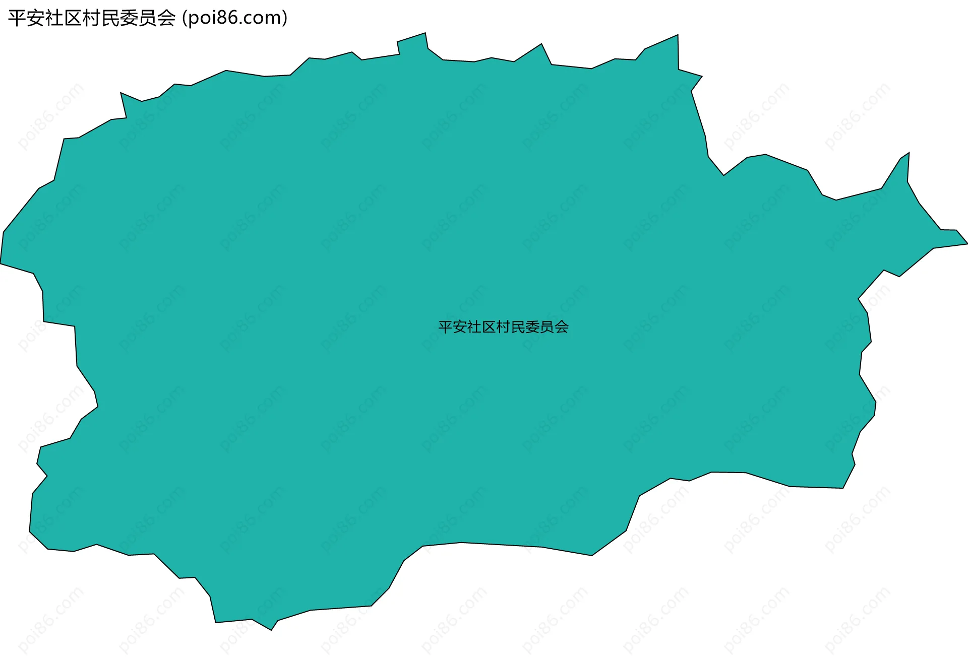 平安社区村民委员会边界地图