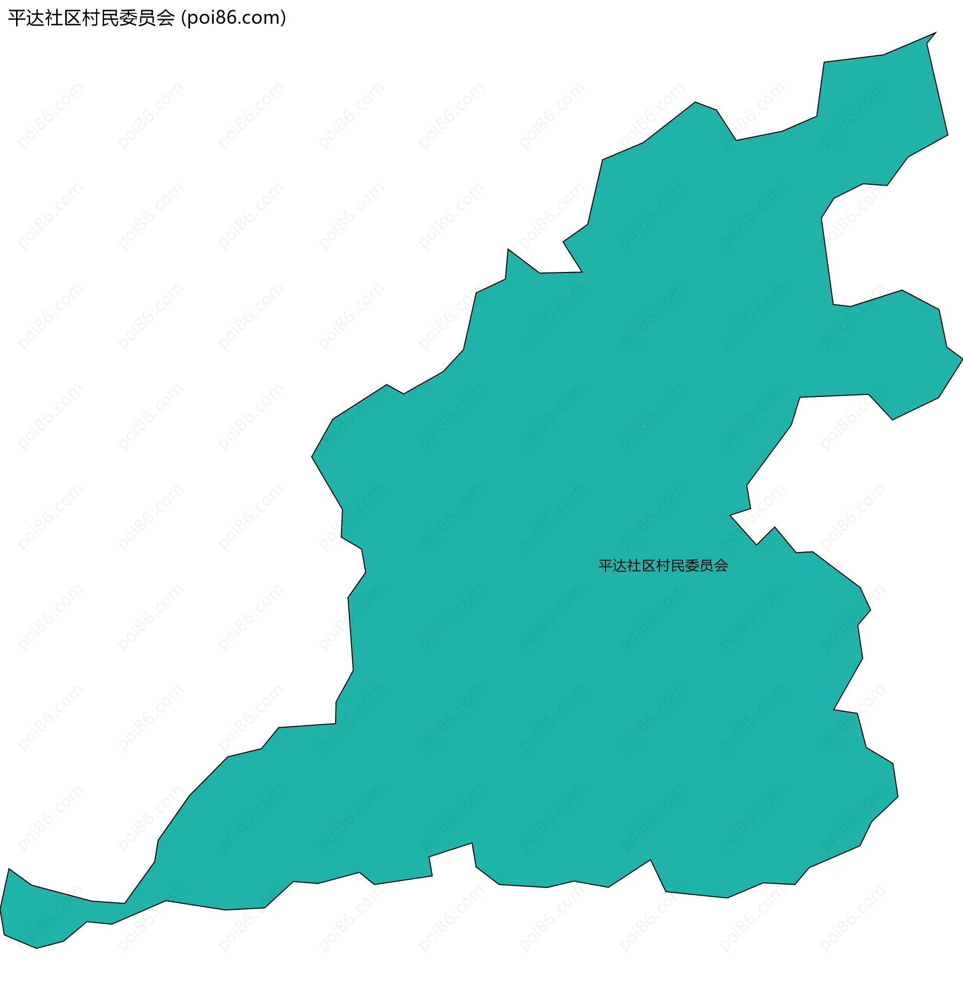 平达社区村民委员会边界地图