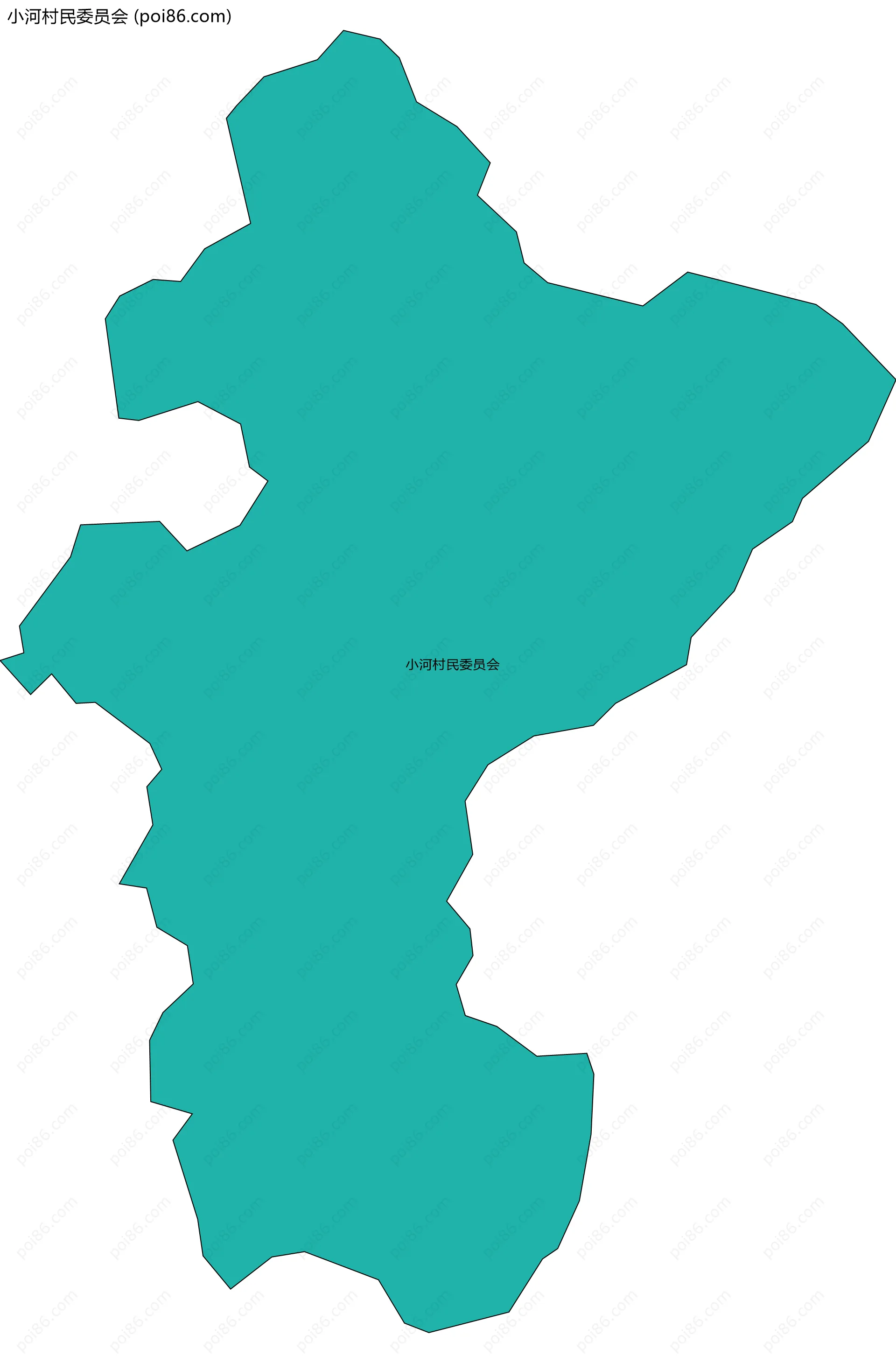 小河村民委员会边界地图