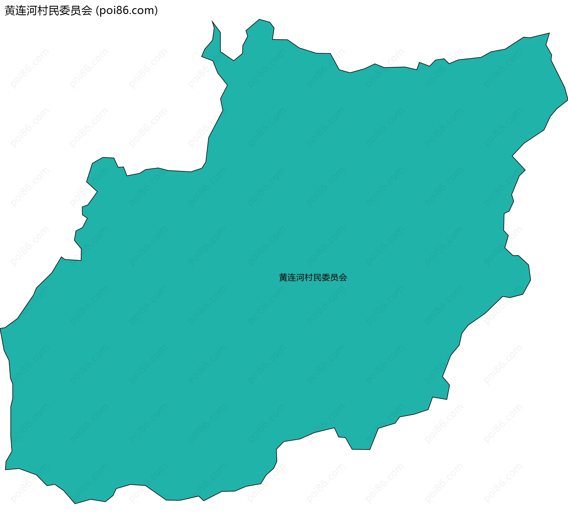 黄连河村民委员会边界地图