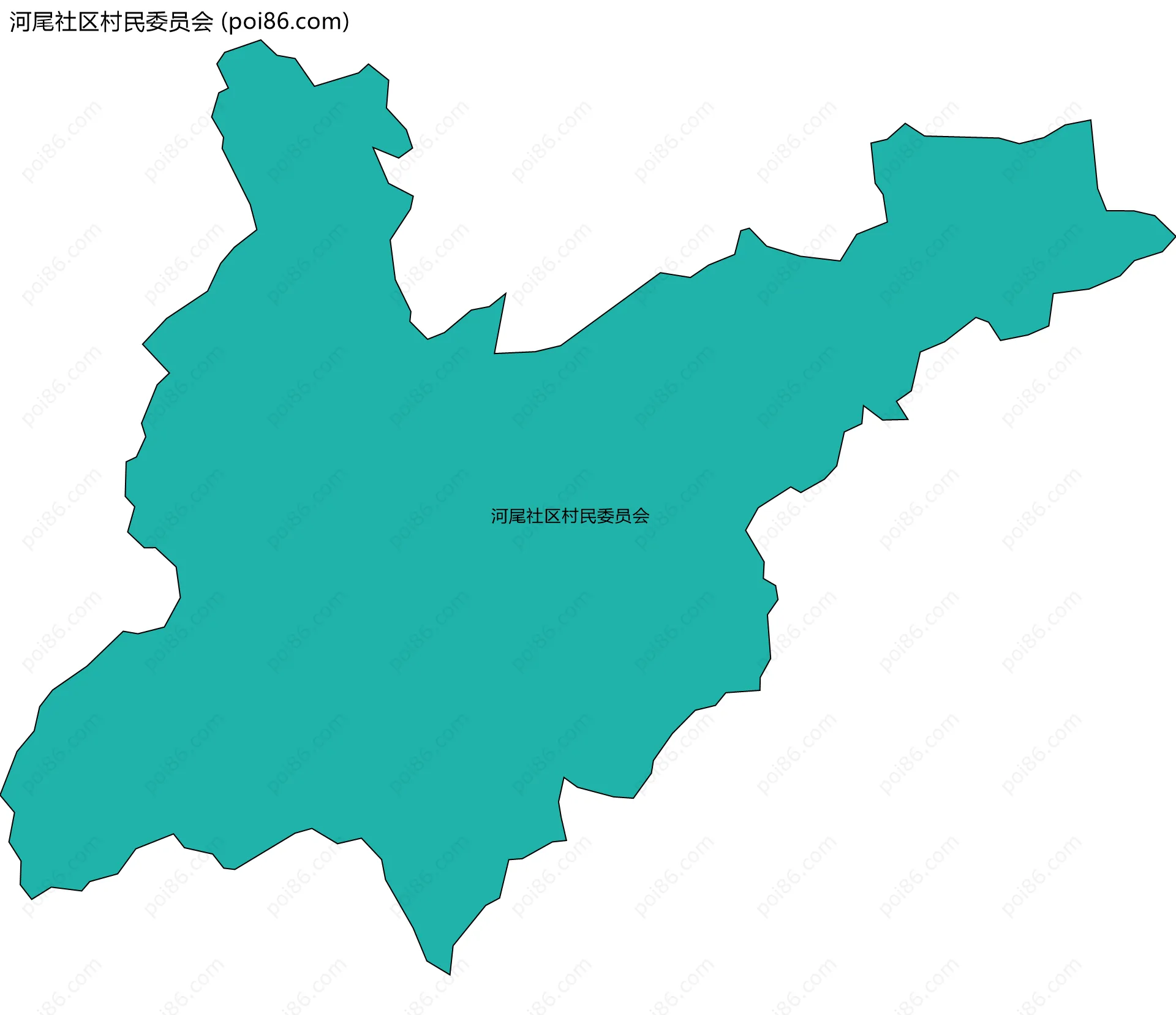 河尾社区村民委员会边界地图