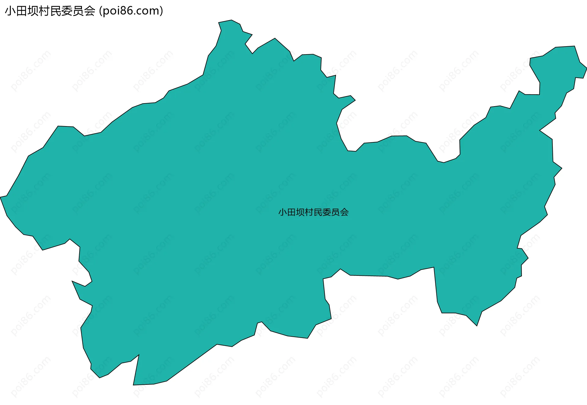 小田坝村民委员会边界地图
