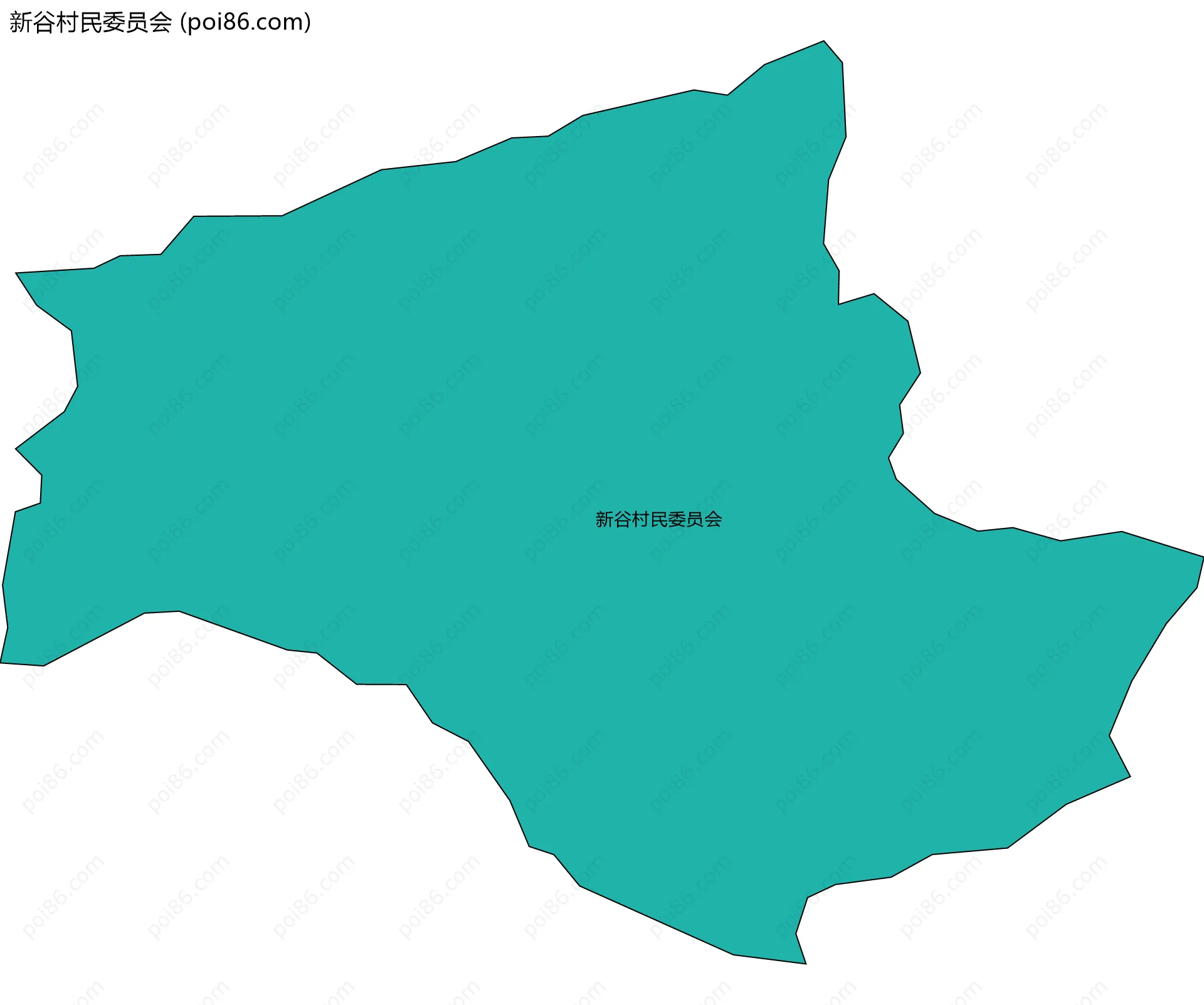 新谷村民委员会边界地图