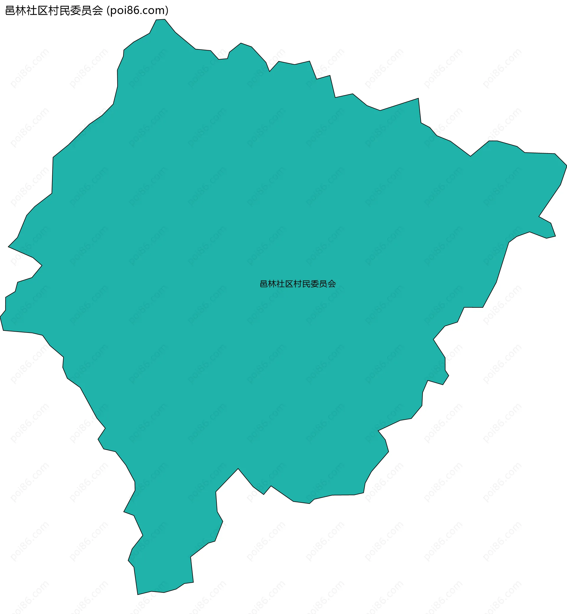 邑林社区村民委员会边界地图