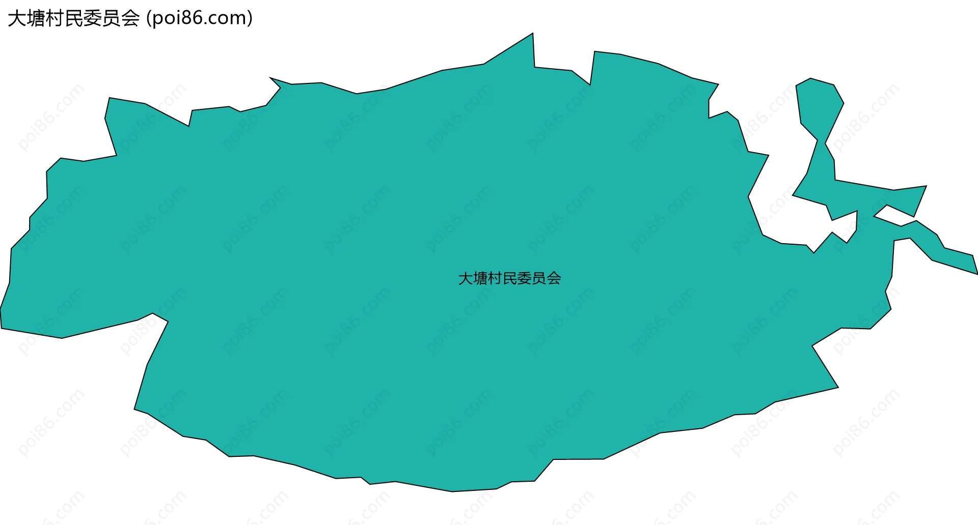 大塘村民委员会边界地图
