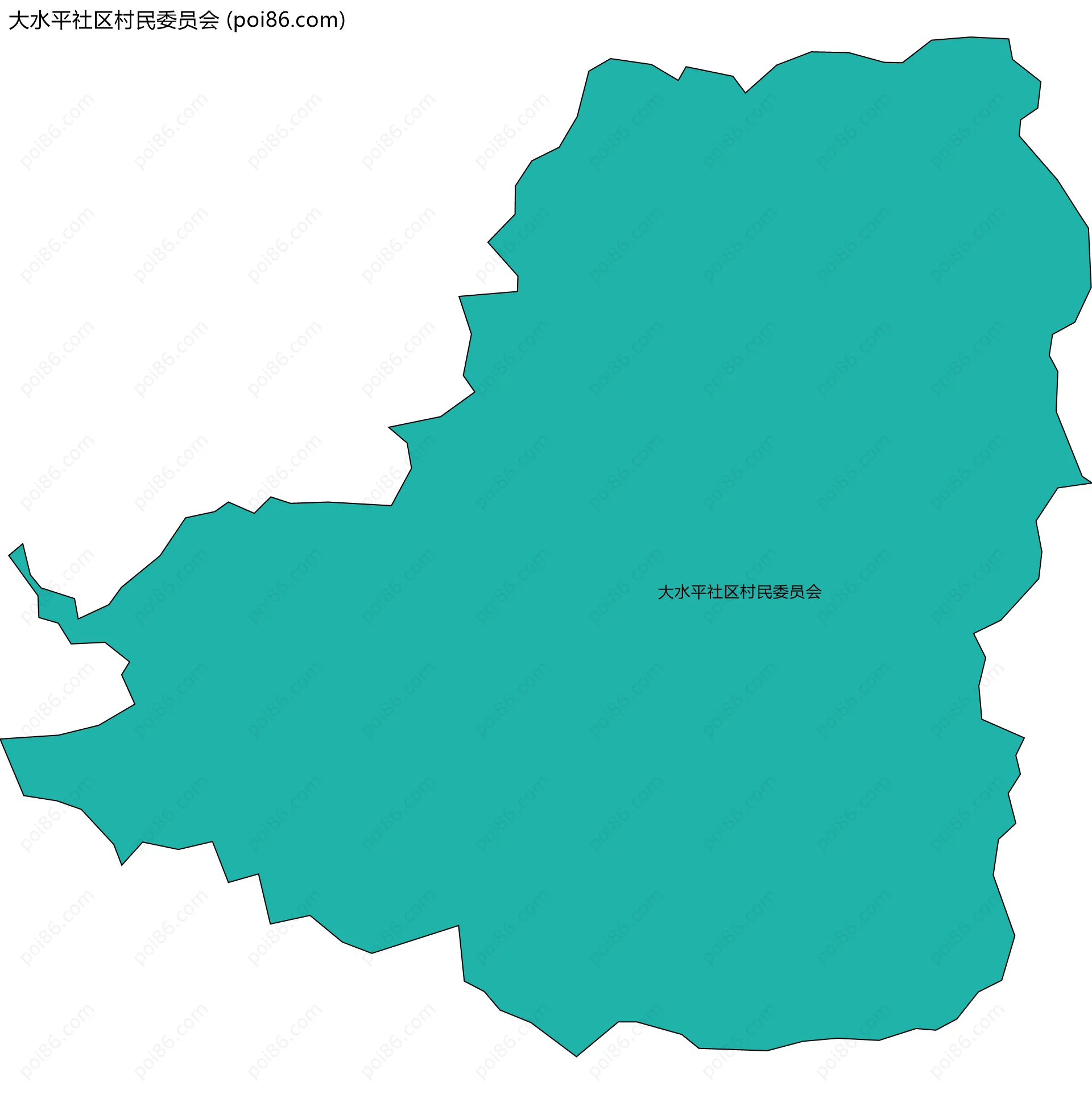 大水平社区村民委员会边界地图