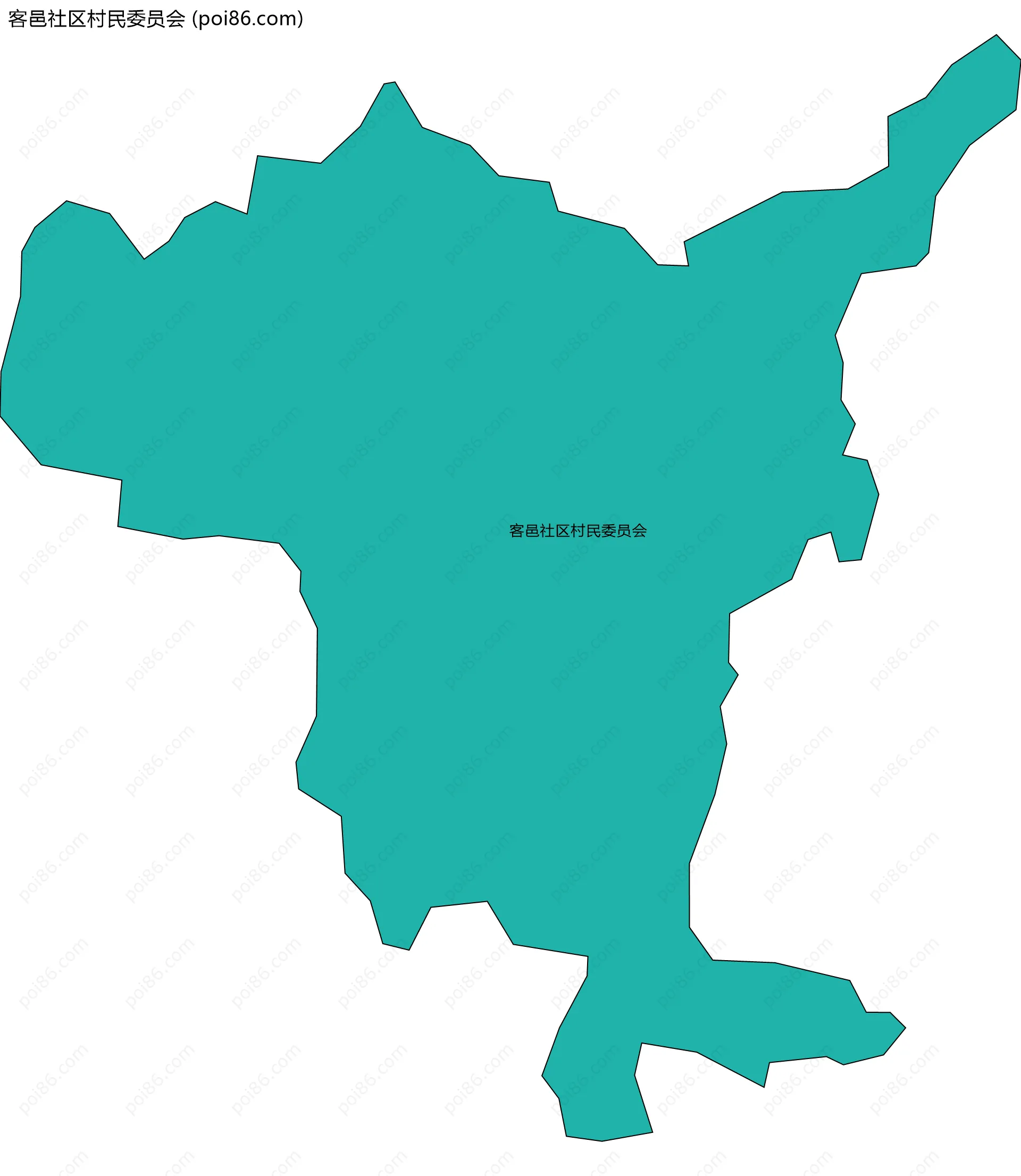 客邑社区村民委员会边界地图