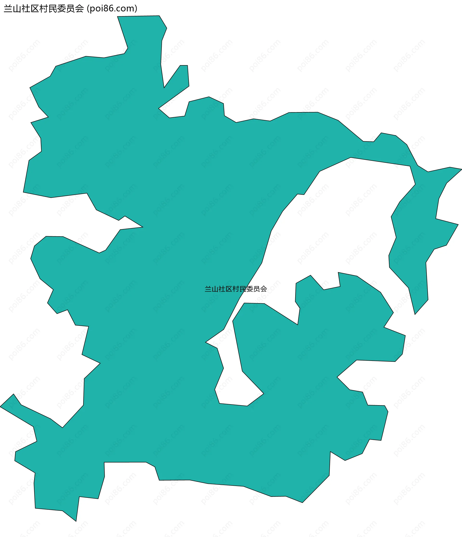 兰山社区村民委员会边界地图