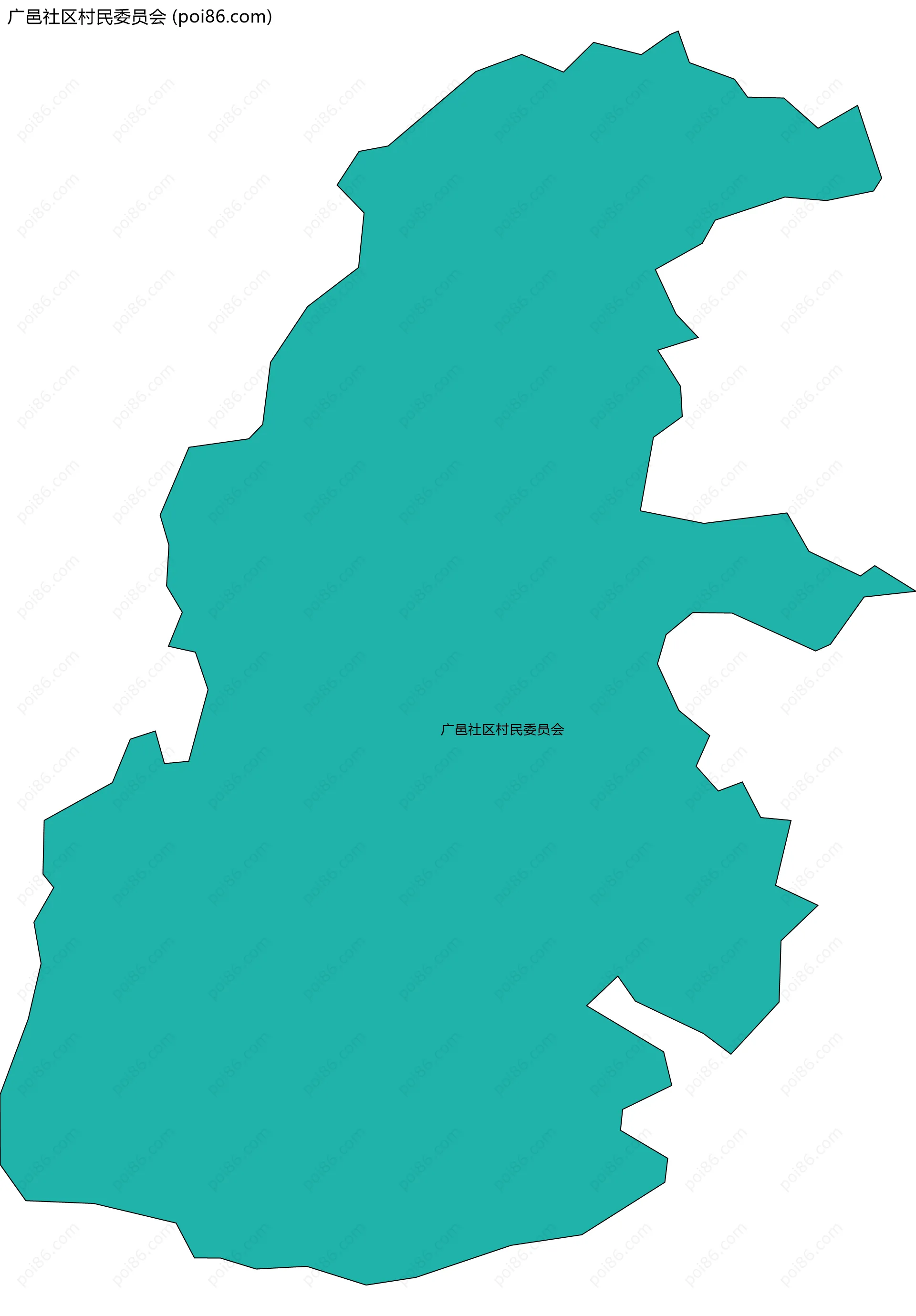 广邑社区村民委员会边界地图